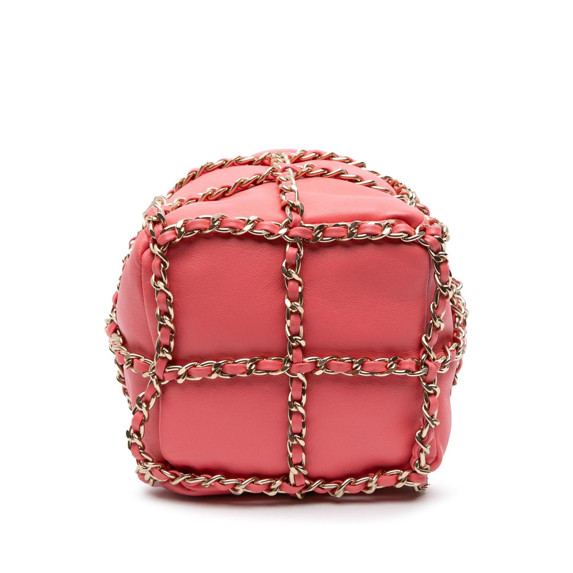 Chanel Lambskin CC Frame Drawstring Bucket Jewelry Bag 1