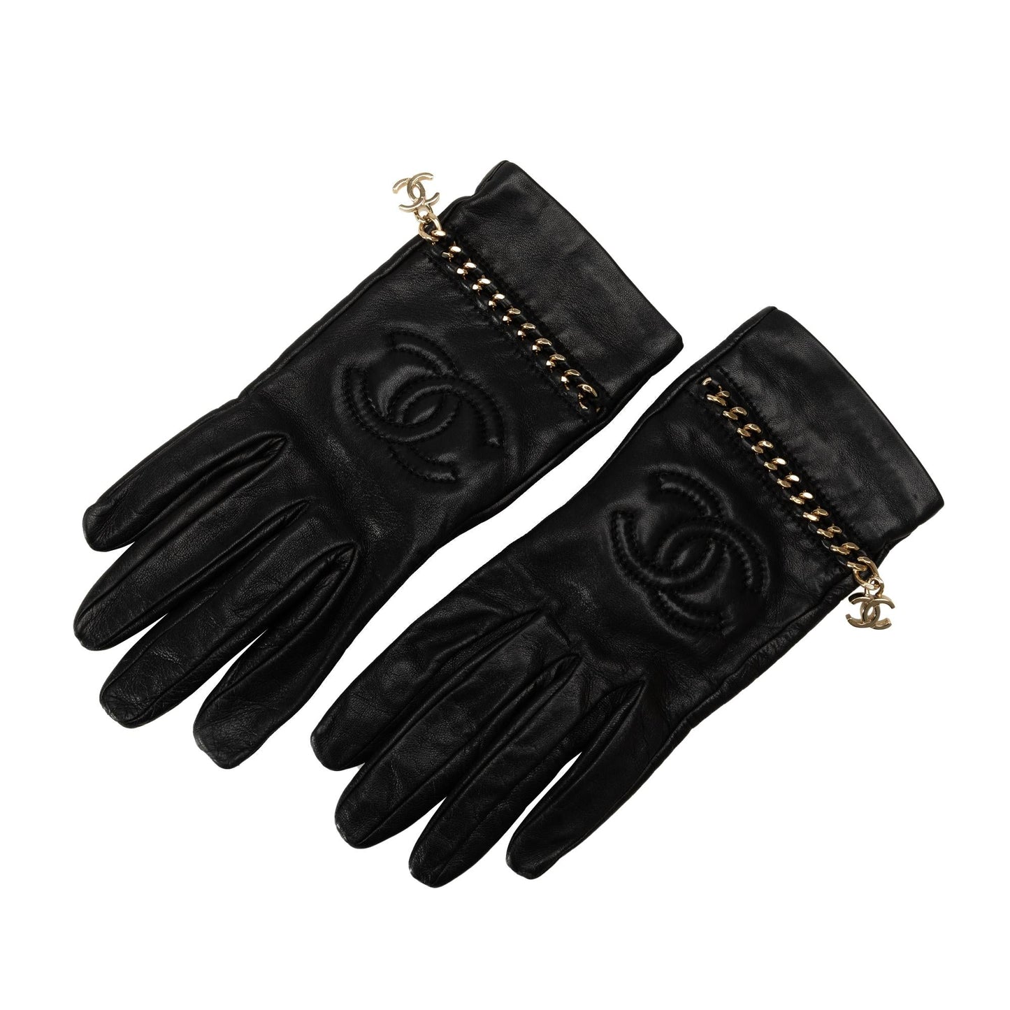 Chanel Lambskin Cc Chain Link Gloves (Shg-Jpfarh) Bag