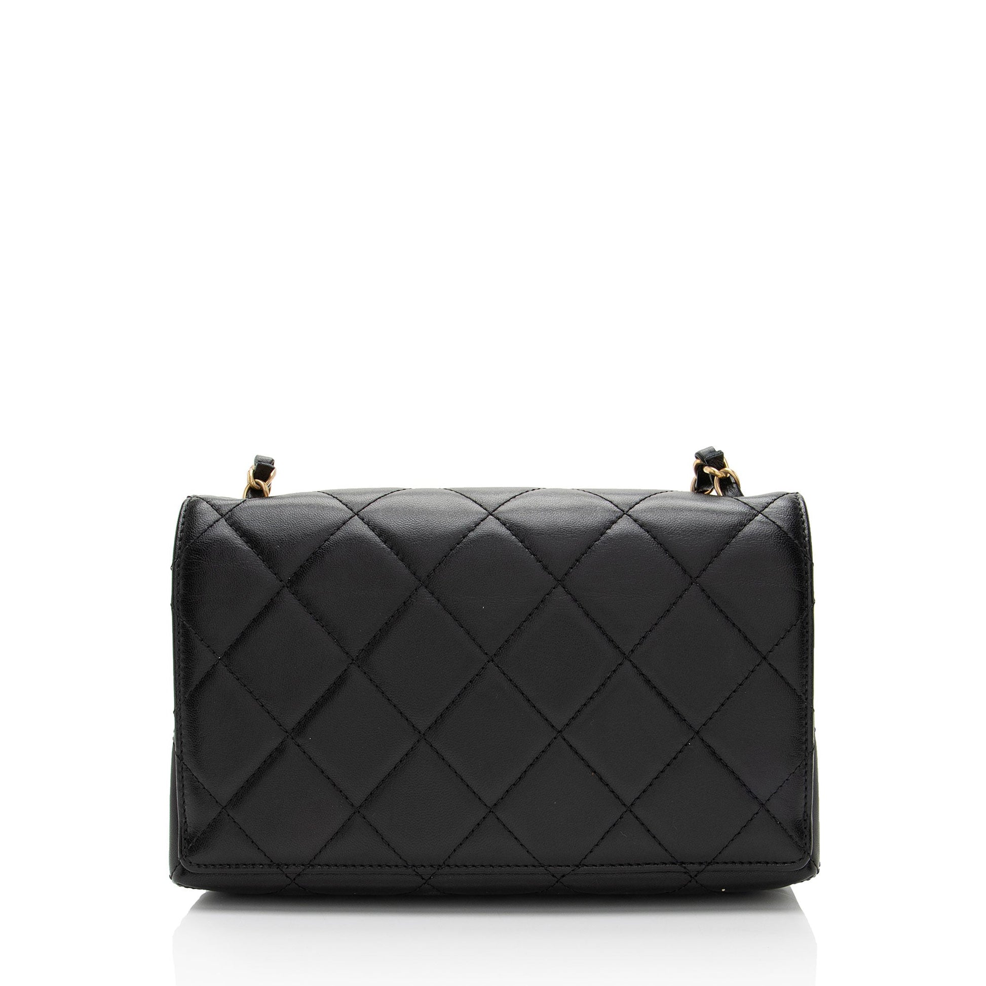 Chanel Lambskin CC Gem Flap Shoulder Bag