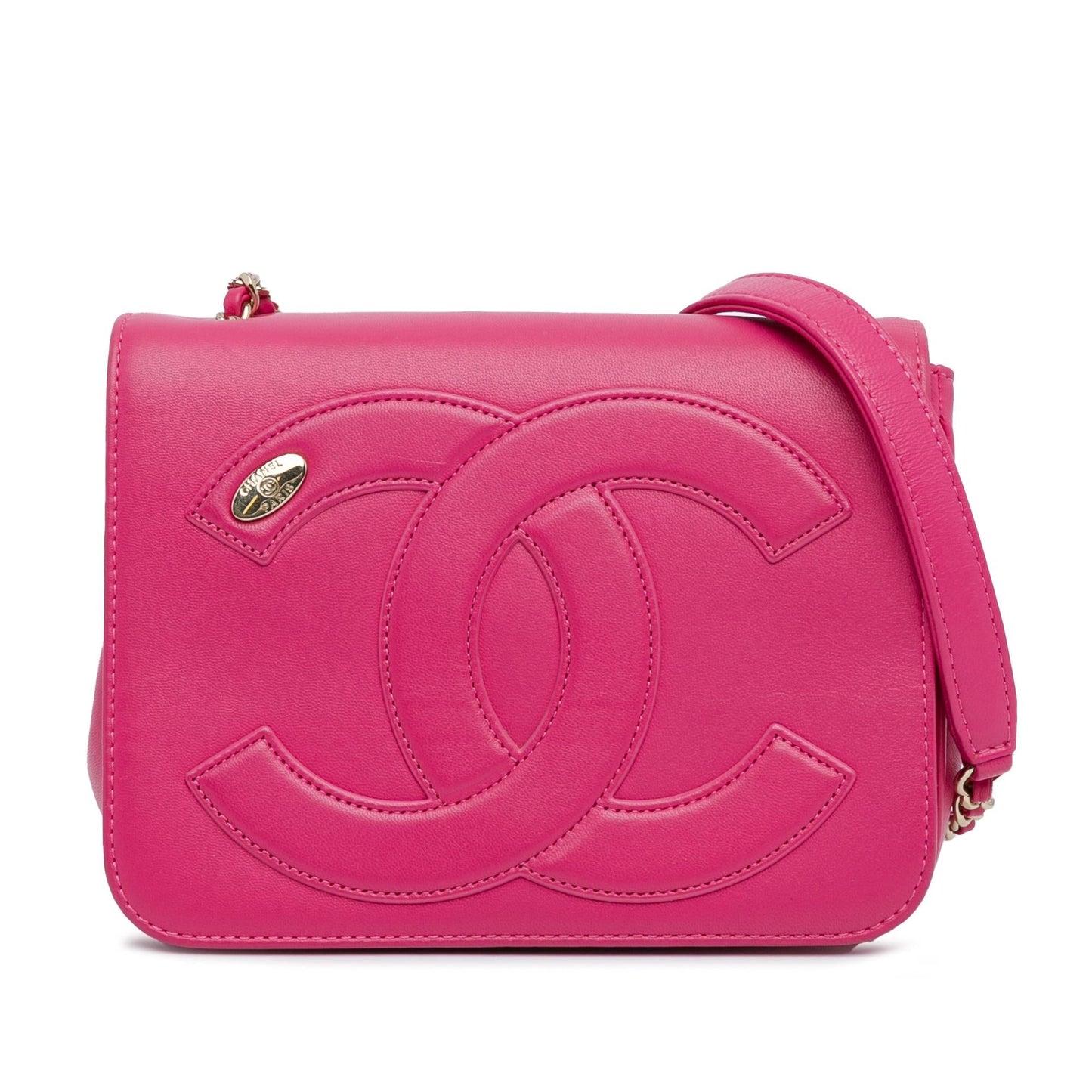 Chanel Lambskin CC Mania Flap Handbag Flap 1