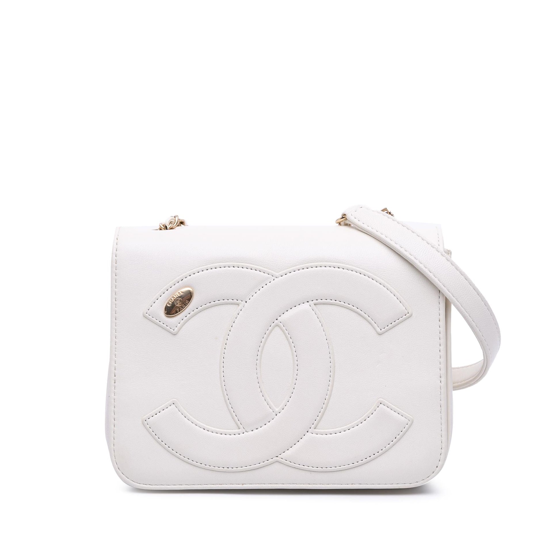 Chanel Lambskin CC Mania Flap Handbag Flap 4