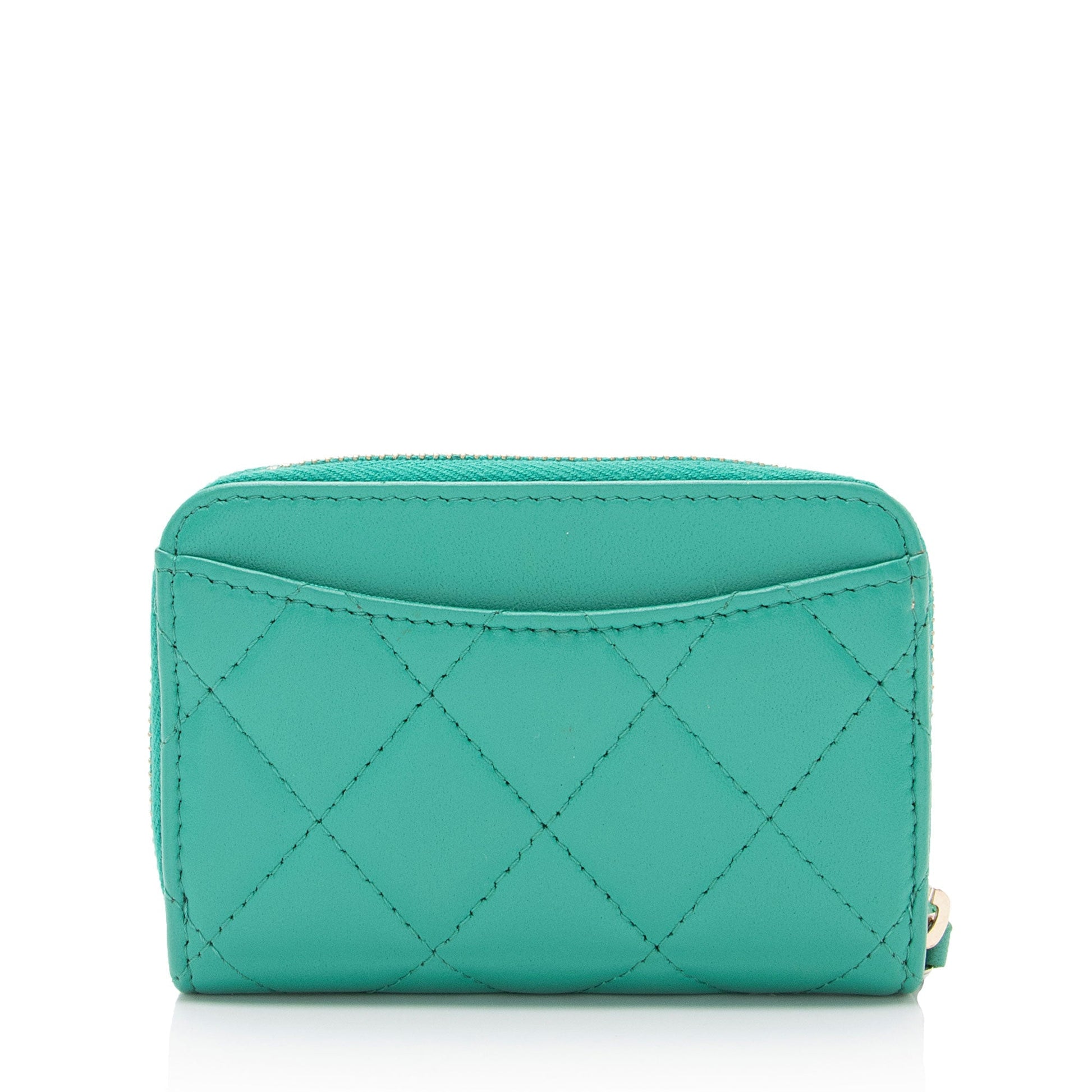 Chanel Lambskin CC Zip Around Card SHF-kPLZP1 Wallet Case