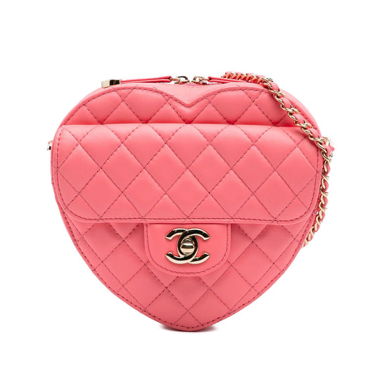 Chanel Lambskin CC Love Heart Crossbody Bag 7
