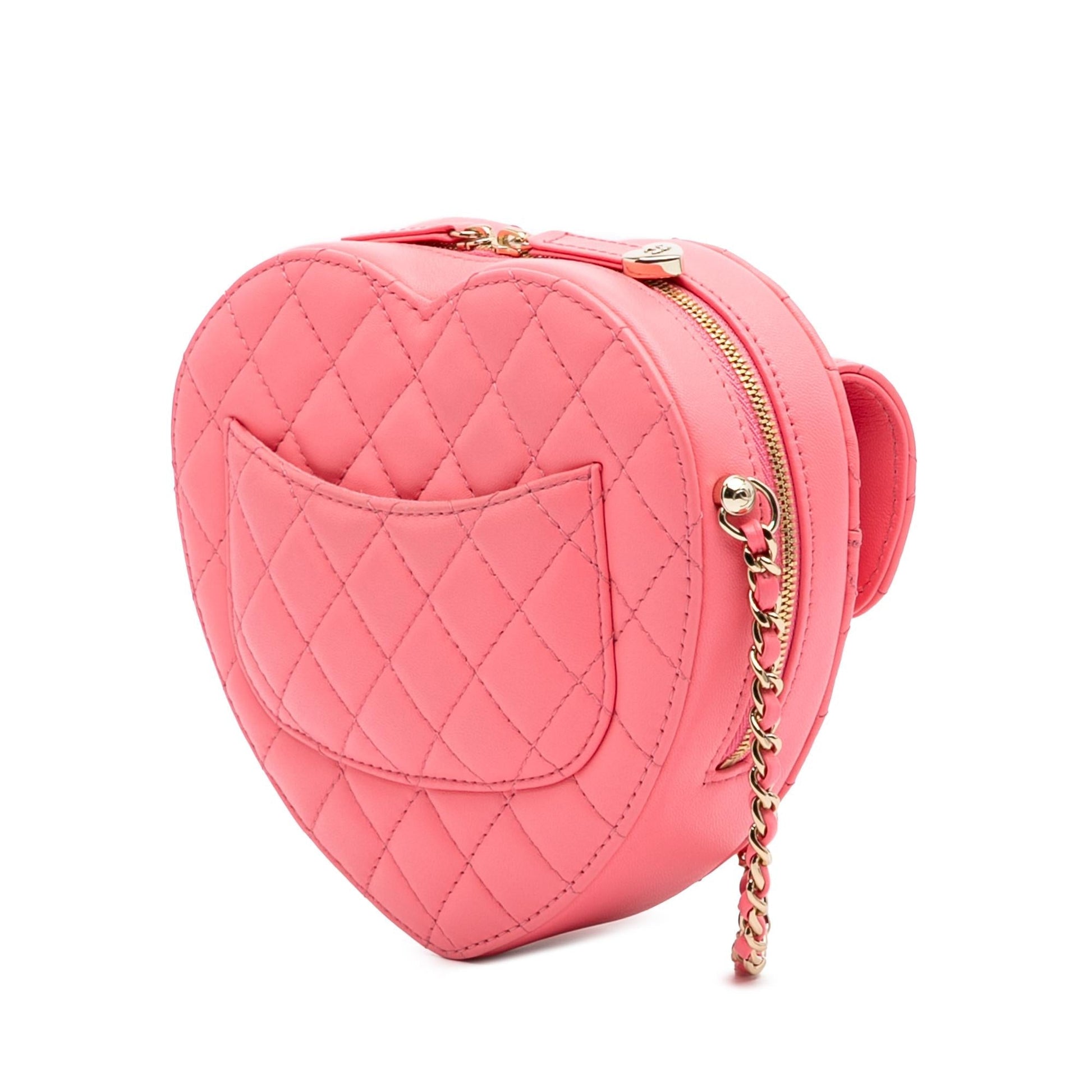 Chanel Lambskin CC Love Heart Crossbody Bag 7