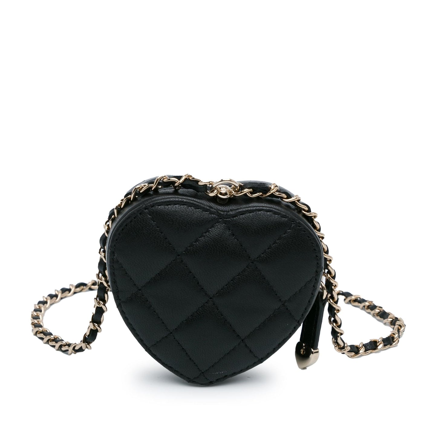 Chanel Lambskin CC in Love Heart Necklace Bag (SHG-lbzzG9)