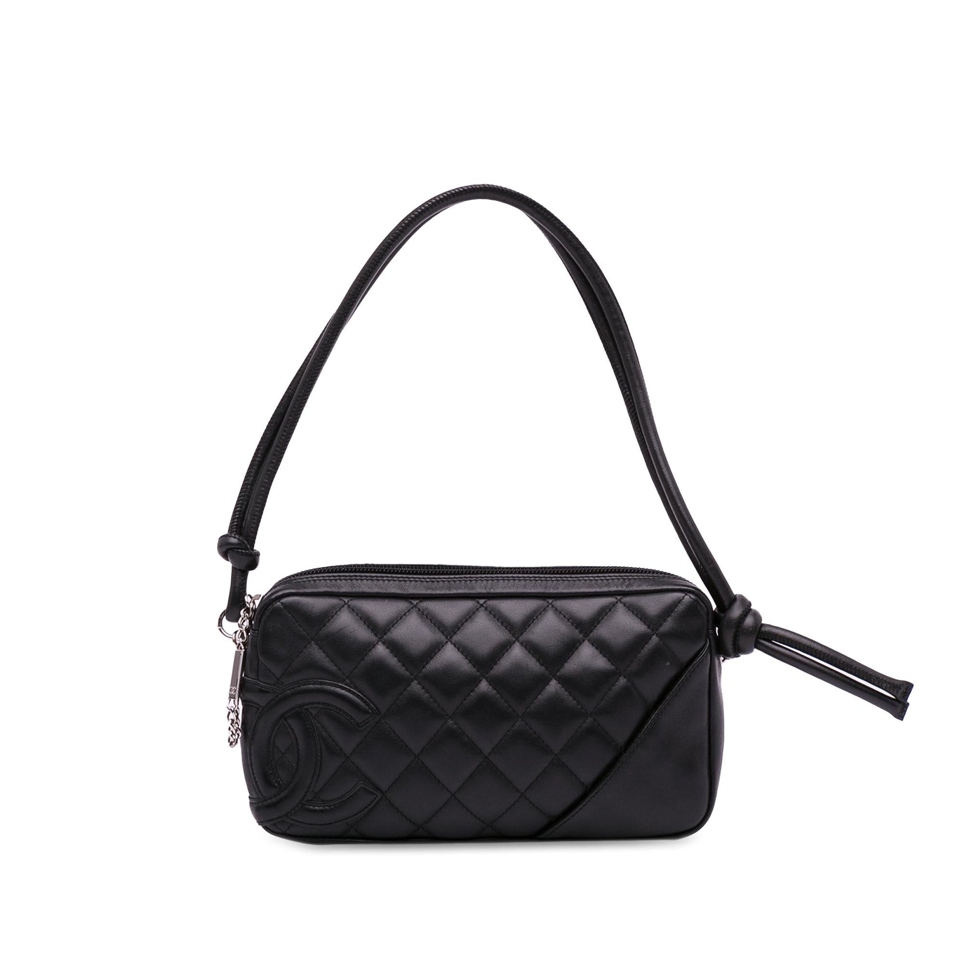 Chanel Lambskin Cambon Ligne Pochette SHG-XtFtOk Clutch Bag