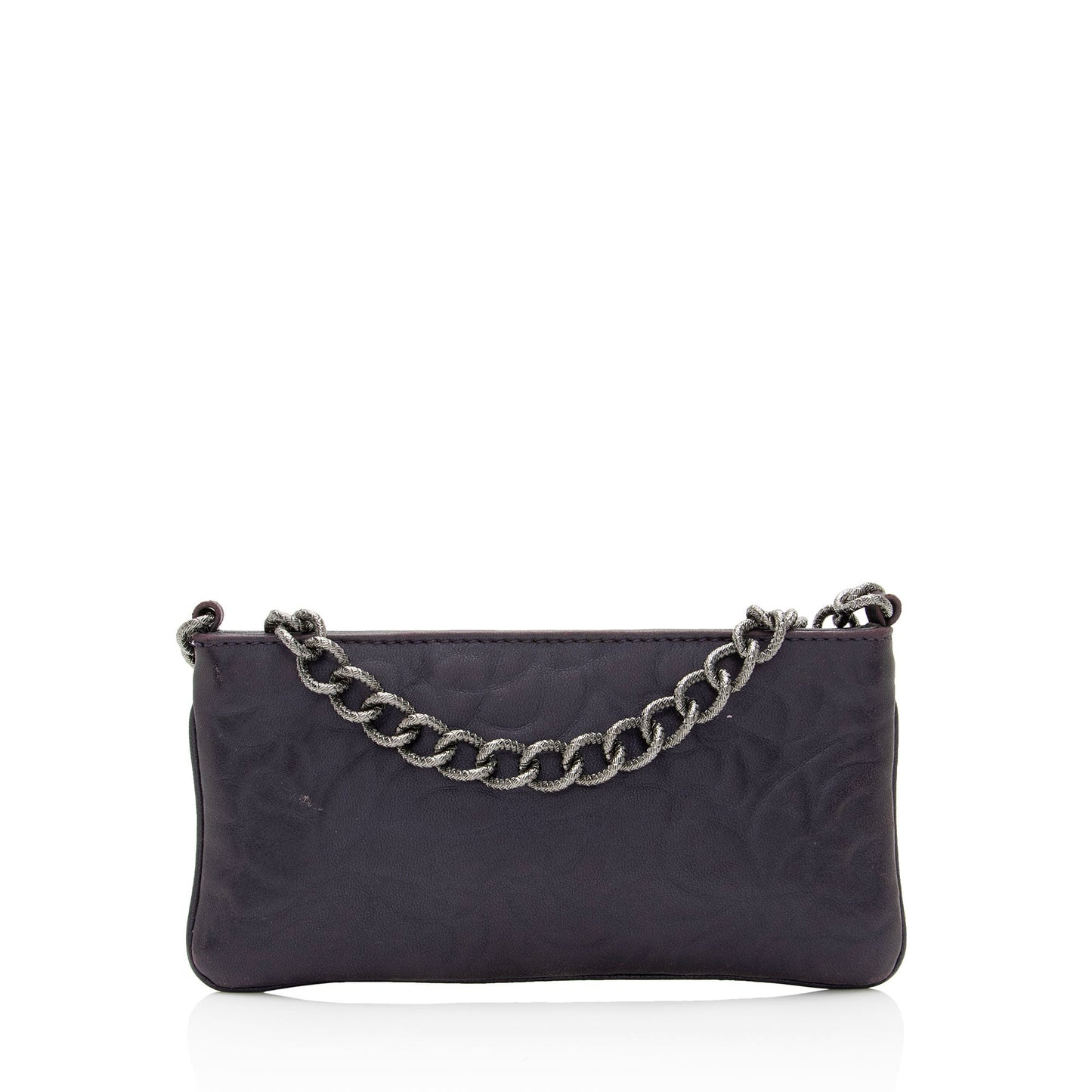 Chanel Lambskin Camellia Chain Pochette (Shf-Qfr6Yy) Bag