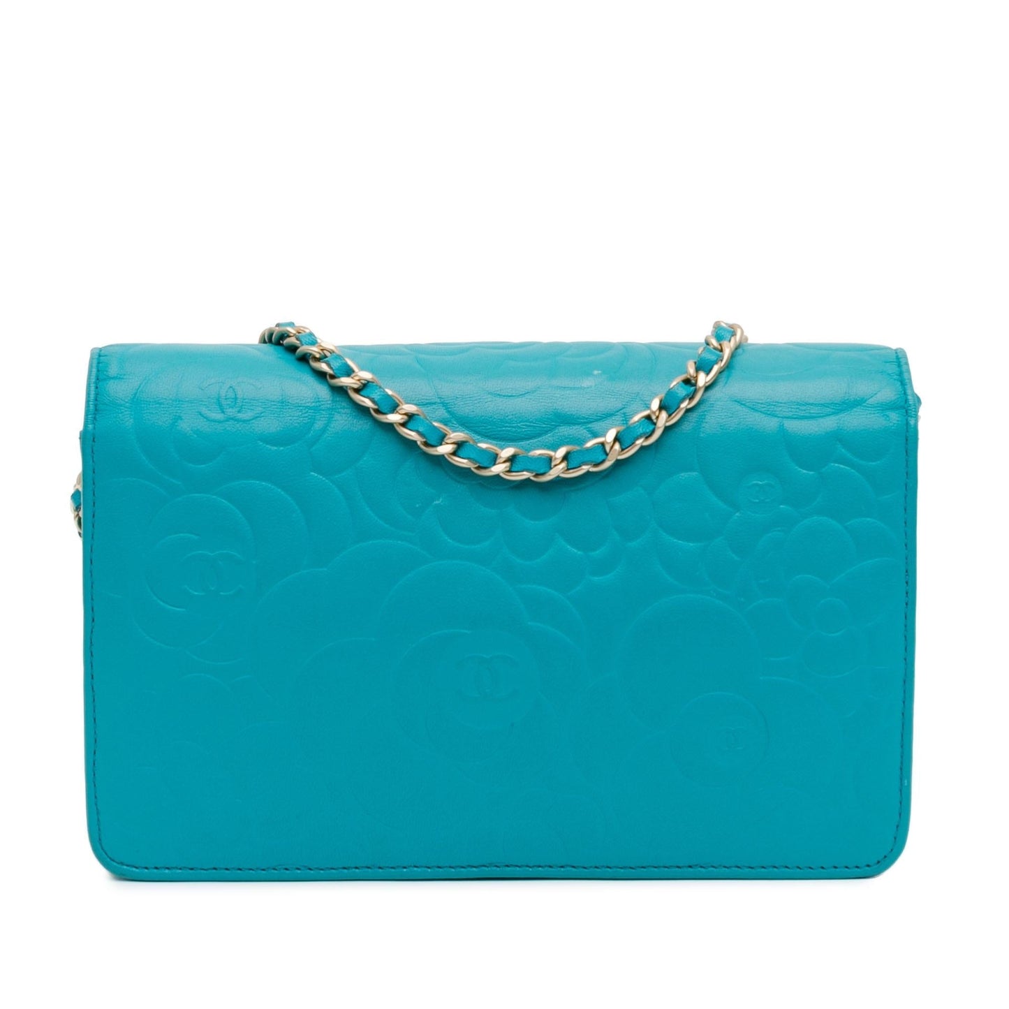Chanel Lambskin Camellia Embossed On SHG-mlSvTa Wallet Case