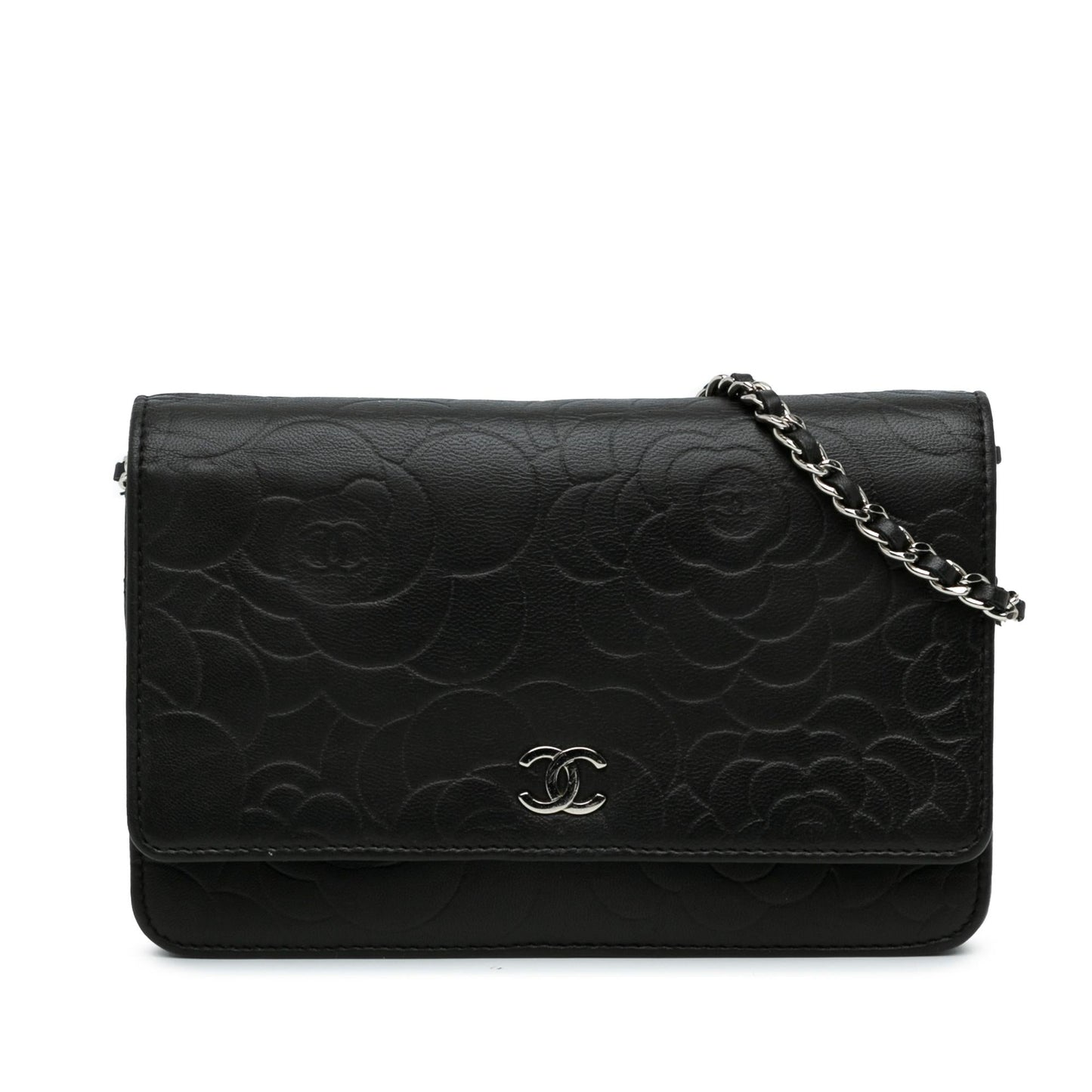 Chanel Lambskin Camellia Embossed On SHG-zvZjrf Wallet Case