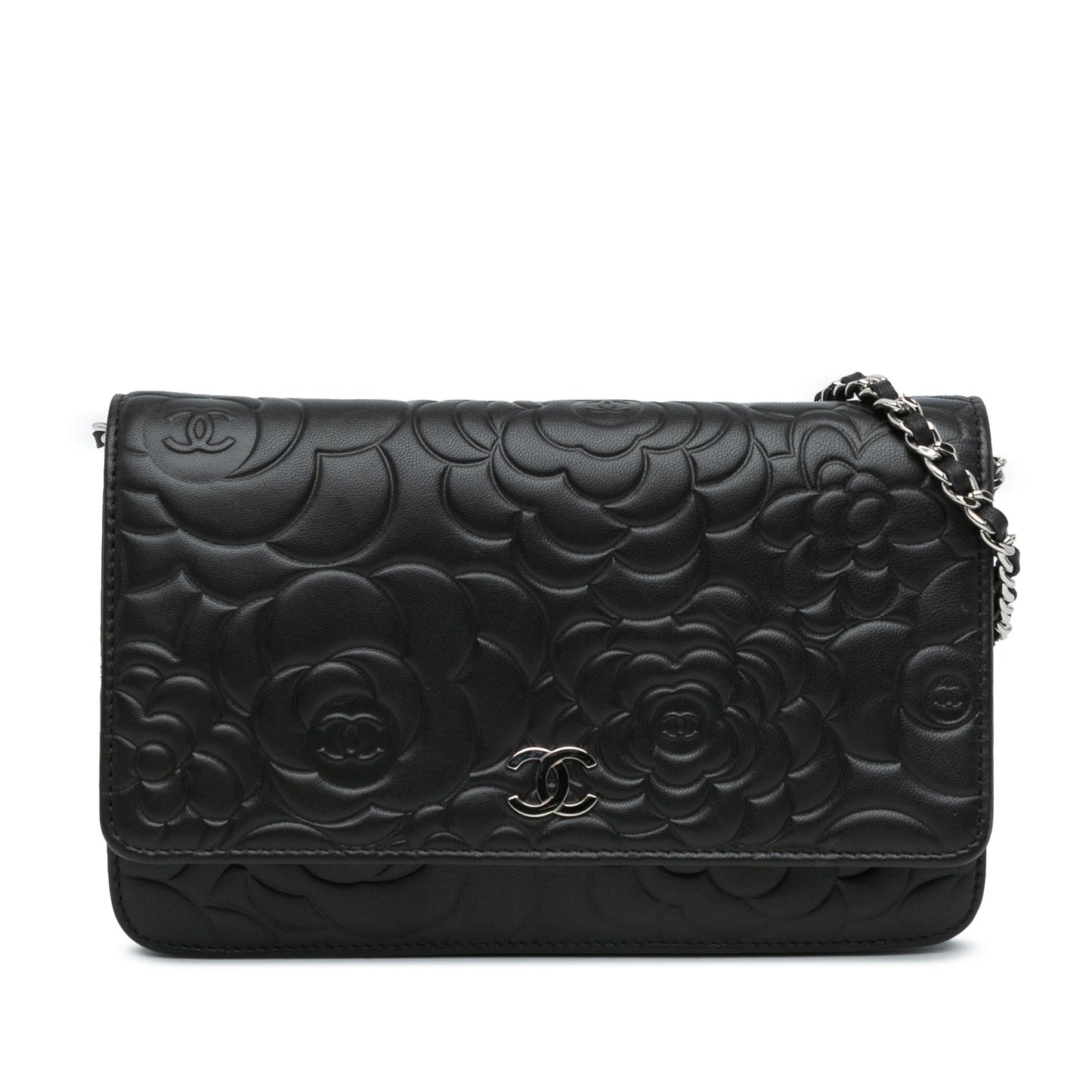 Chanel Lambskin Camellia Embossed On SHG-Jgwe48 Wallet Case