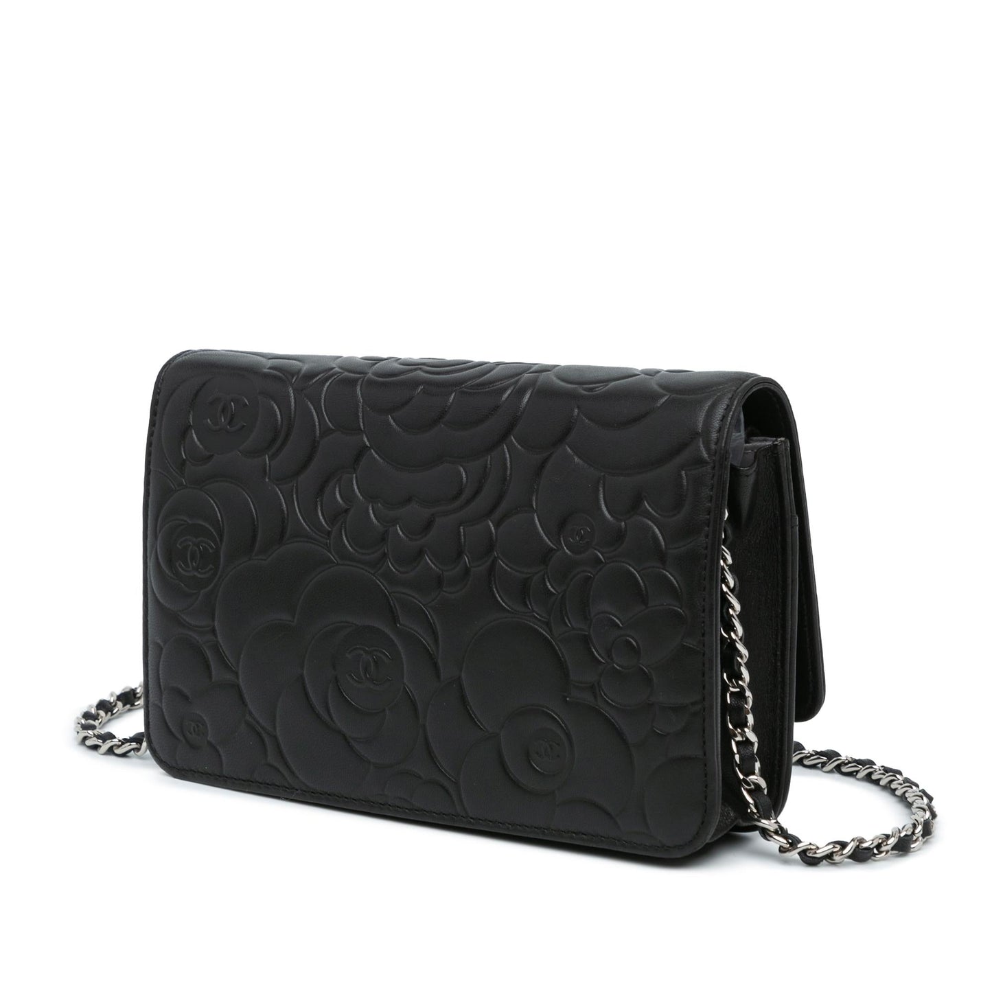 Chanel Lambskin Camellia Embossed On SHG-Jgwe48 Wallet Case