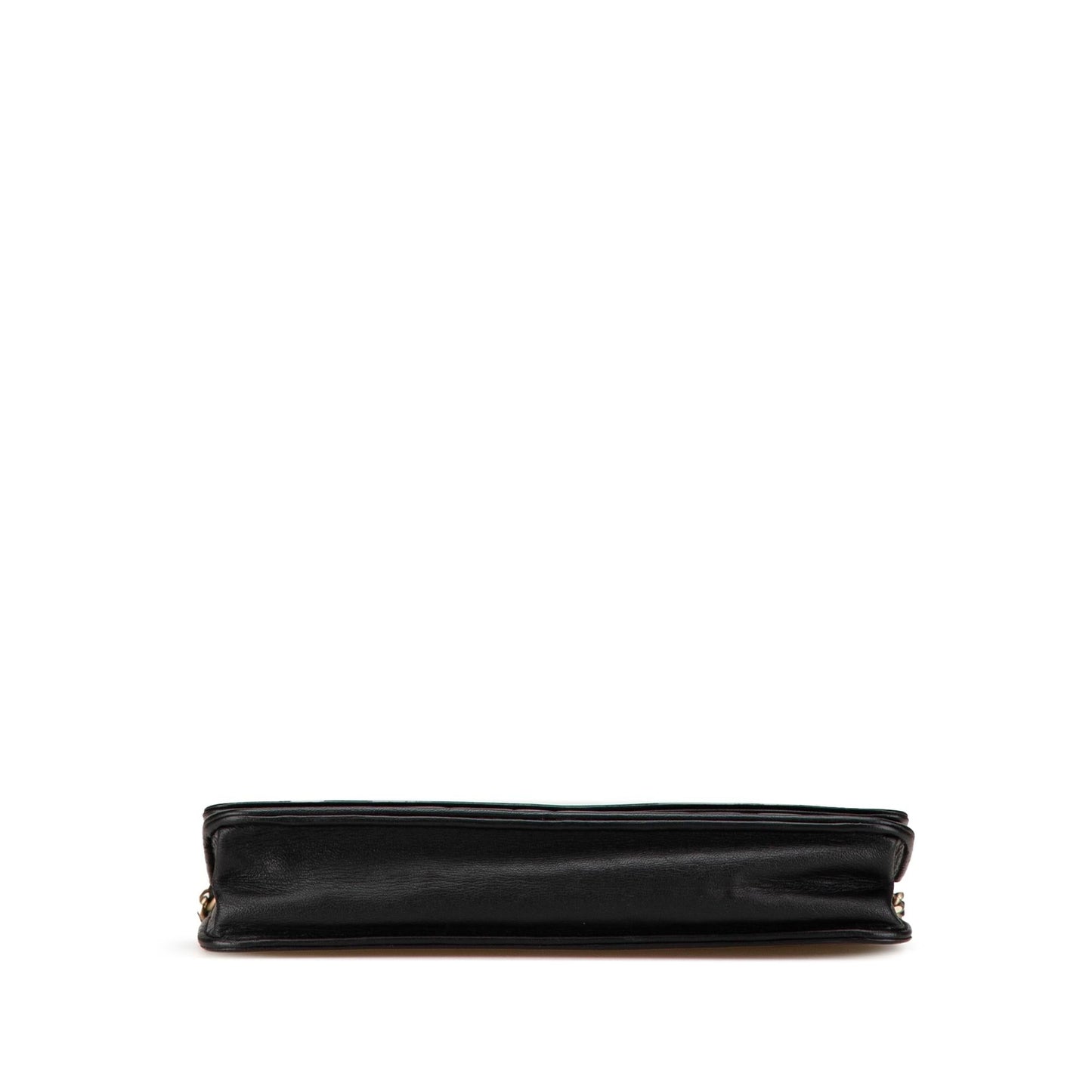 Chanel Lambskin Camellia Embossed On Wallet Case Chain 1