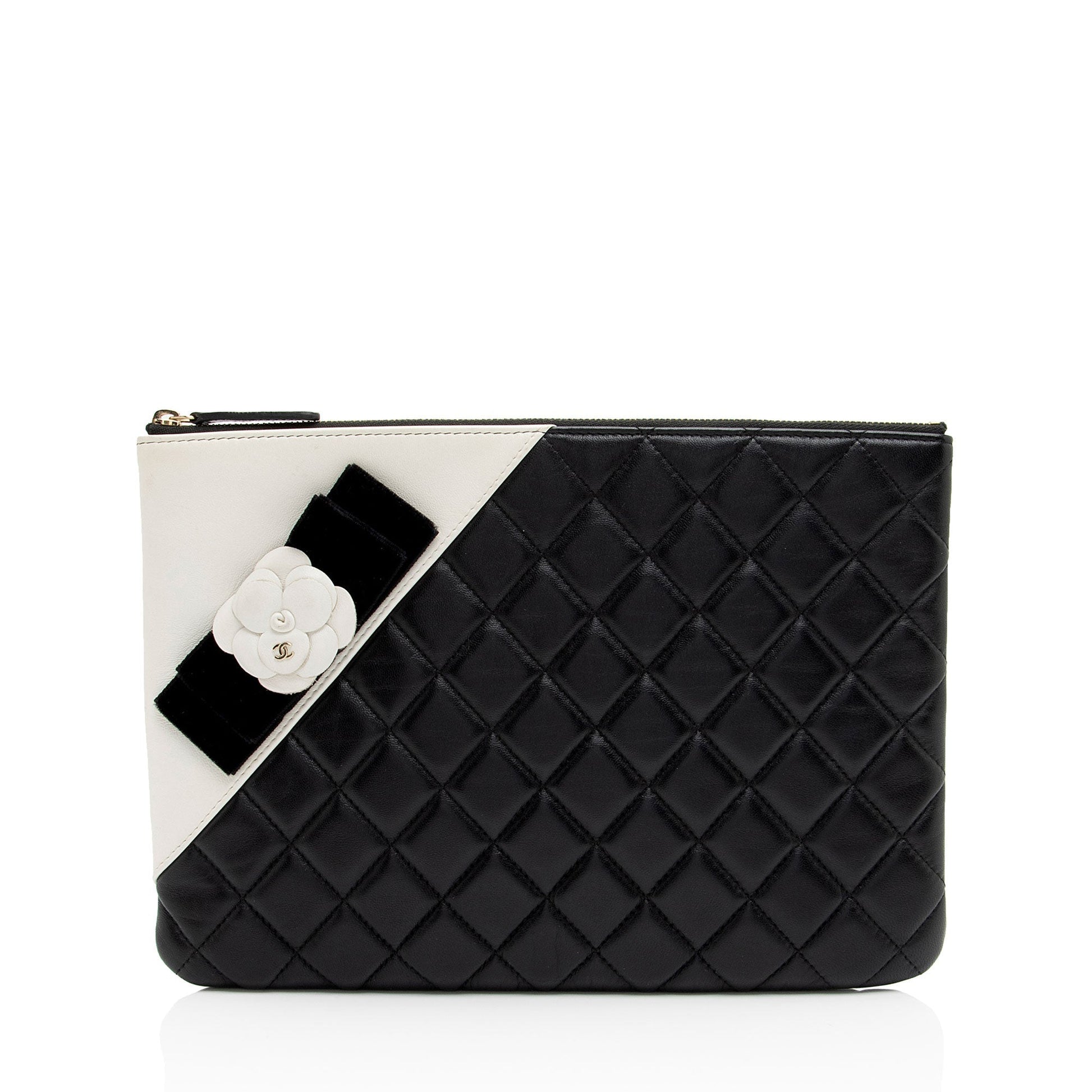 Chanel Lambskin Camellia O Handbag