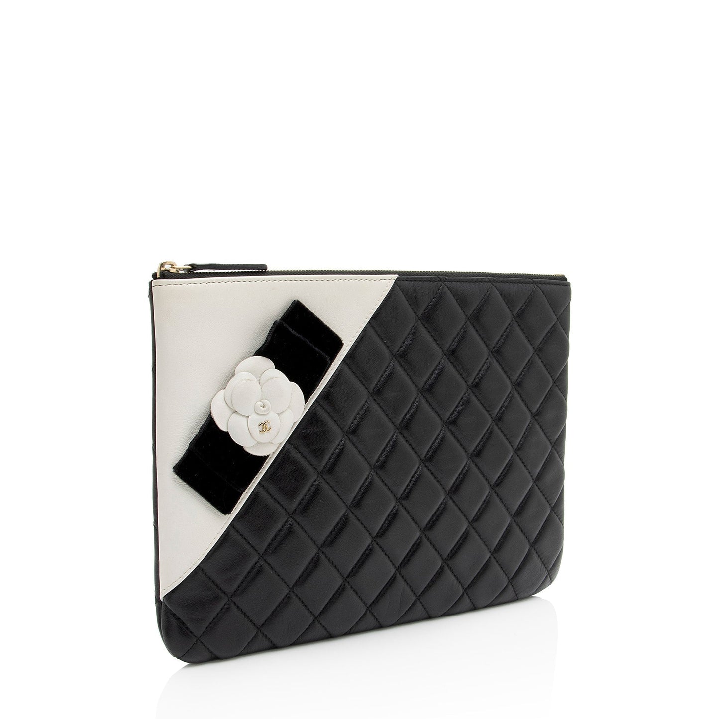 Chanel Lambskin Camellia O Handbag