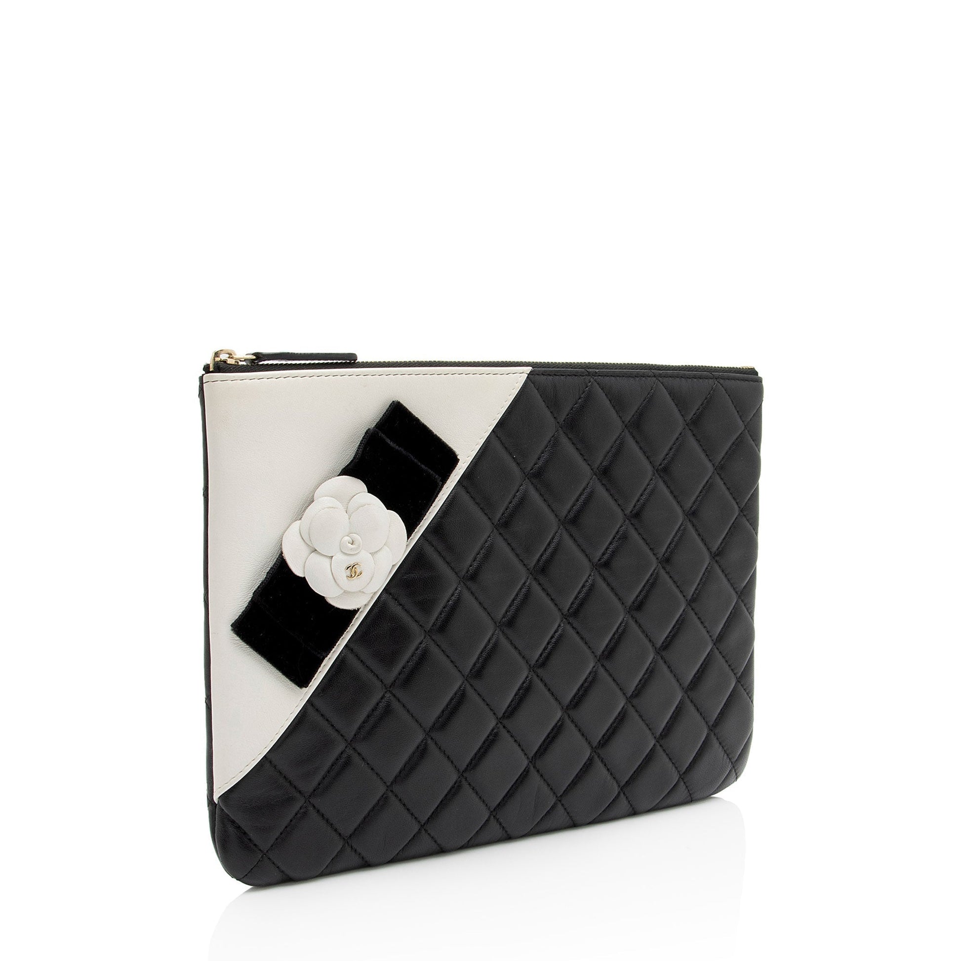 Chanel Lambskin Camellia O Handbag