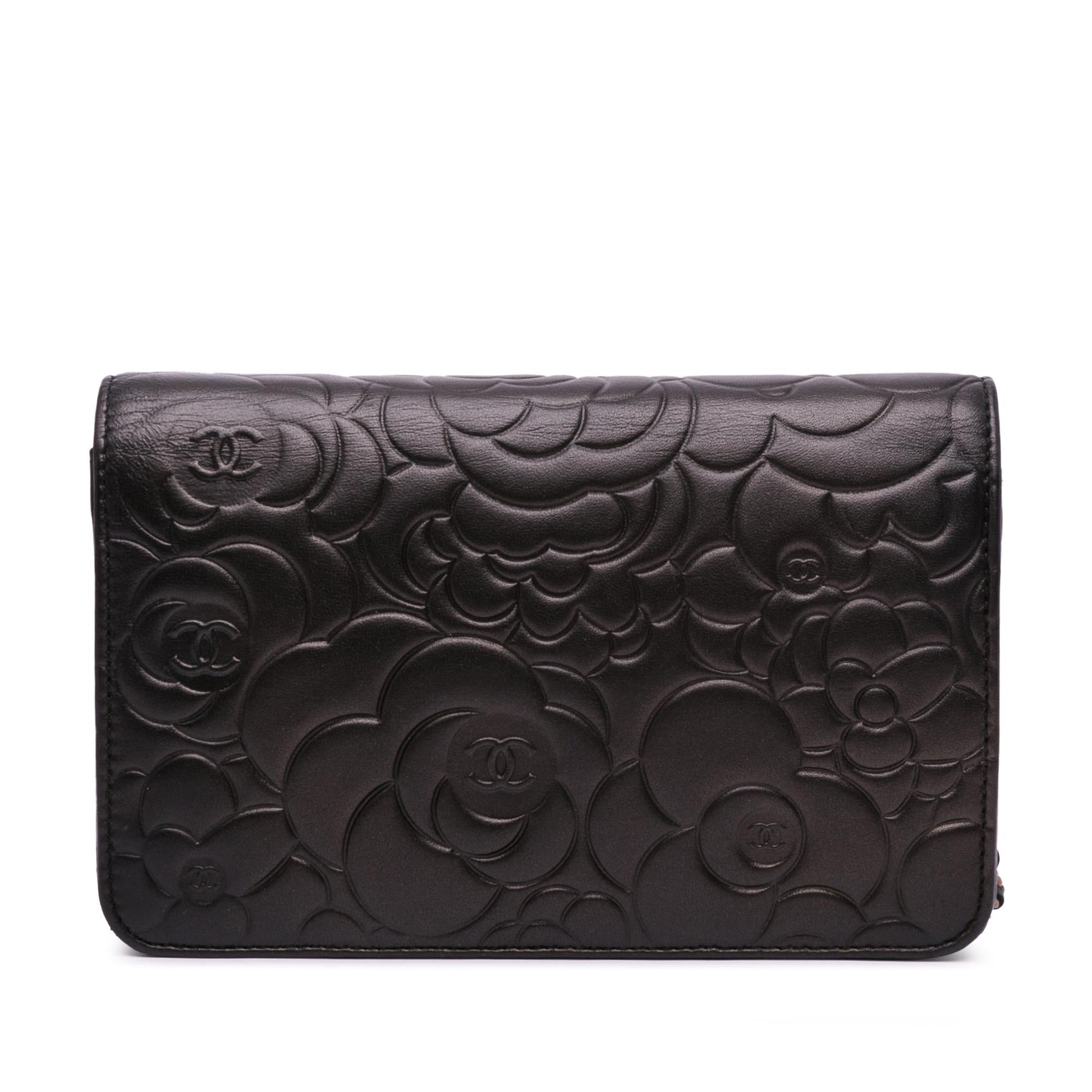 Chanel Lambskin Camellia On SHG-uwF0Rj Wallet Case