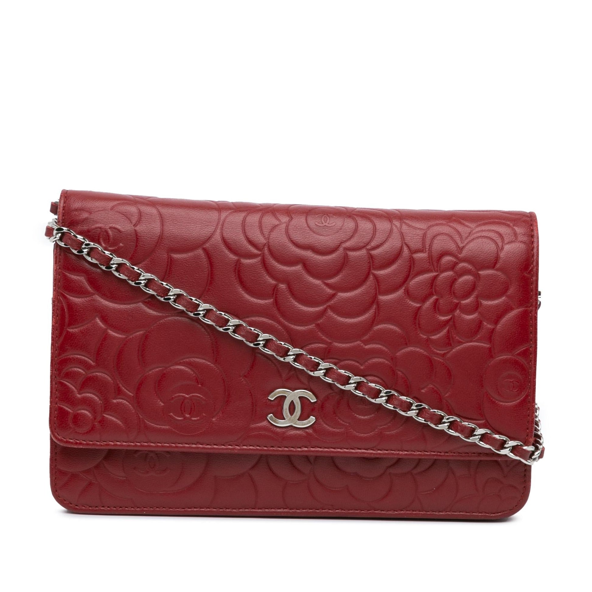Chanel Lambskin Camellia On SHG-XAX1xo Wallet Case
