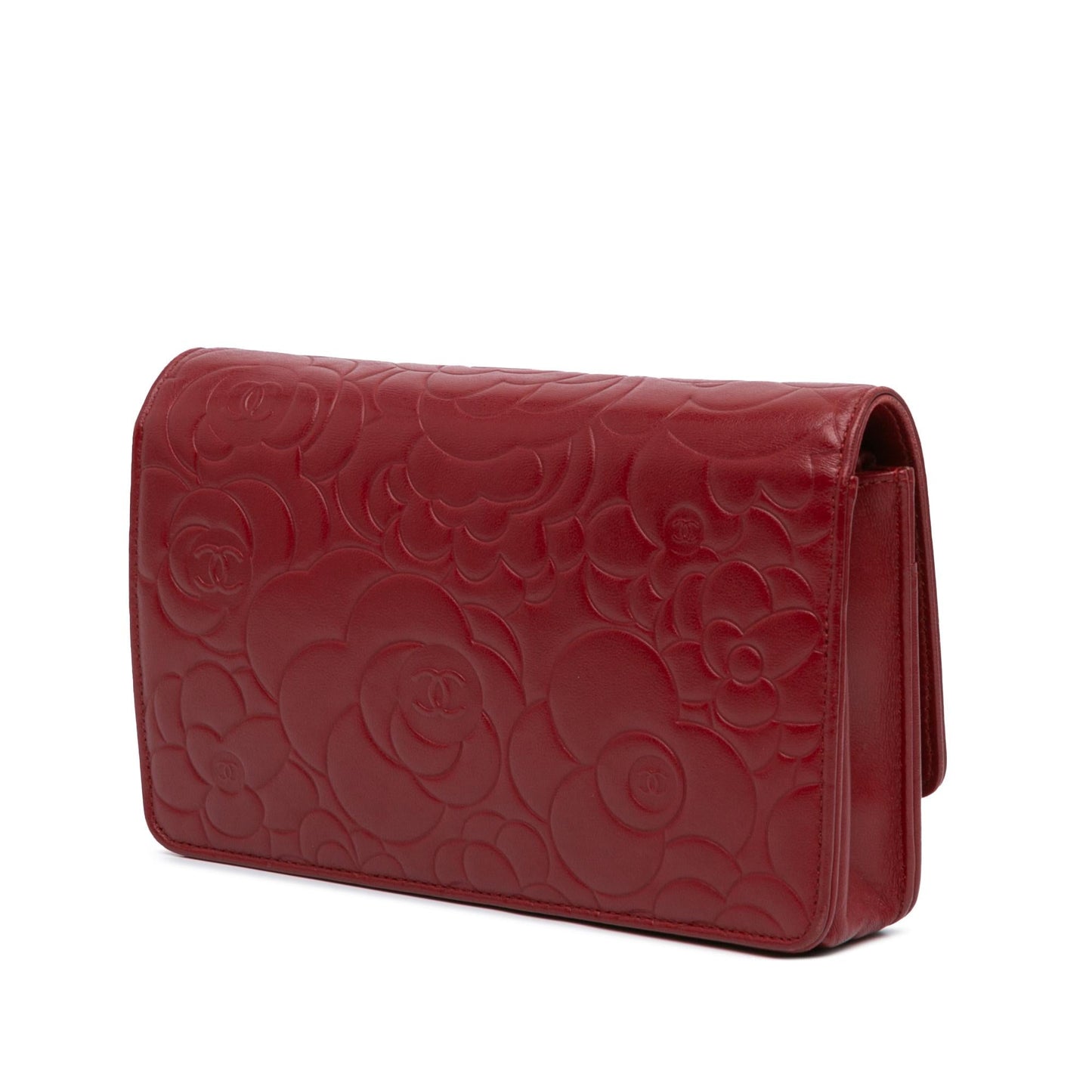 Chanel Lambskin Camellia On SHG-XAX1xo Wallet Case