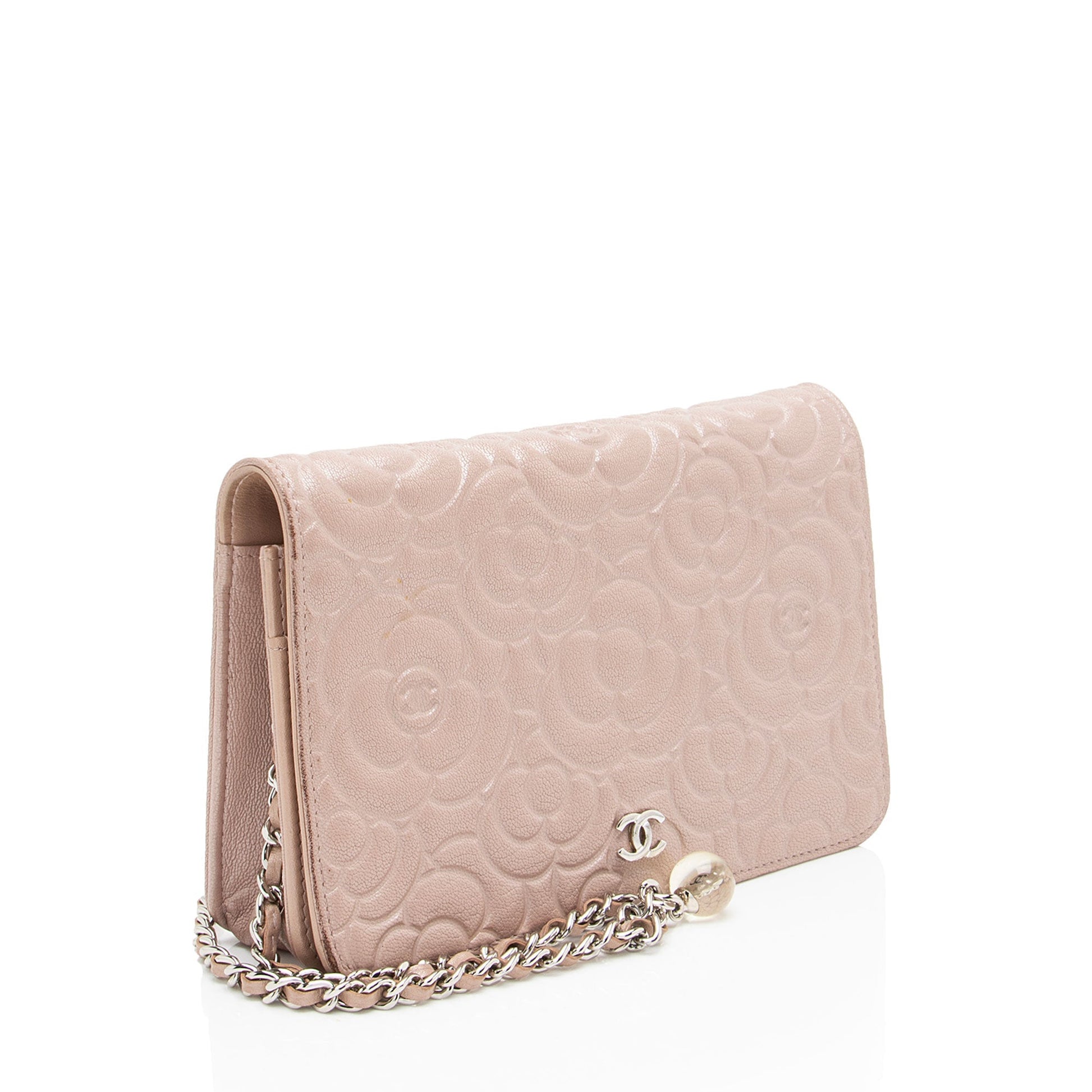 Chanel Lambskin Camellia on Wallet Case