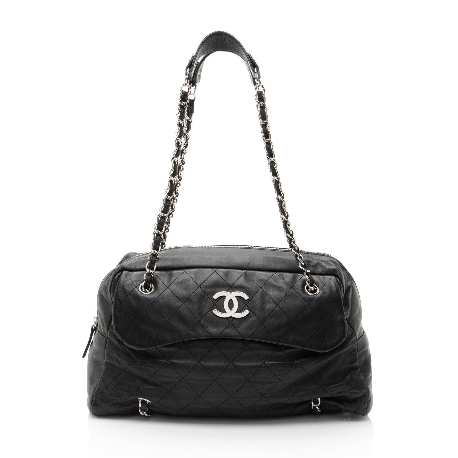 Chanel Lambskin Around Flap Tote Bag