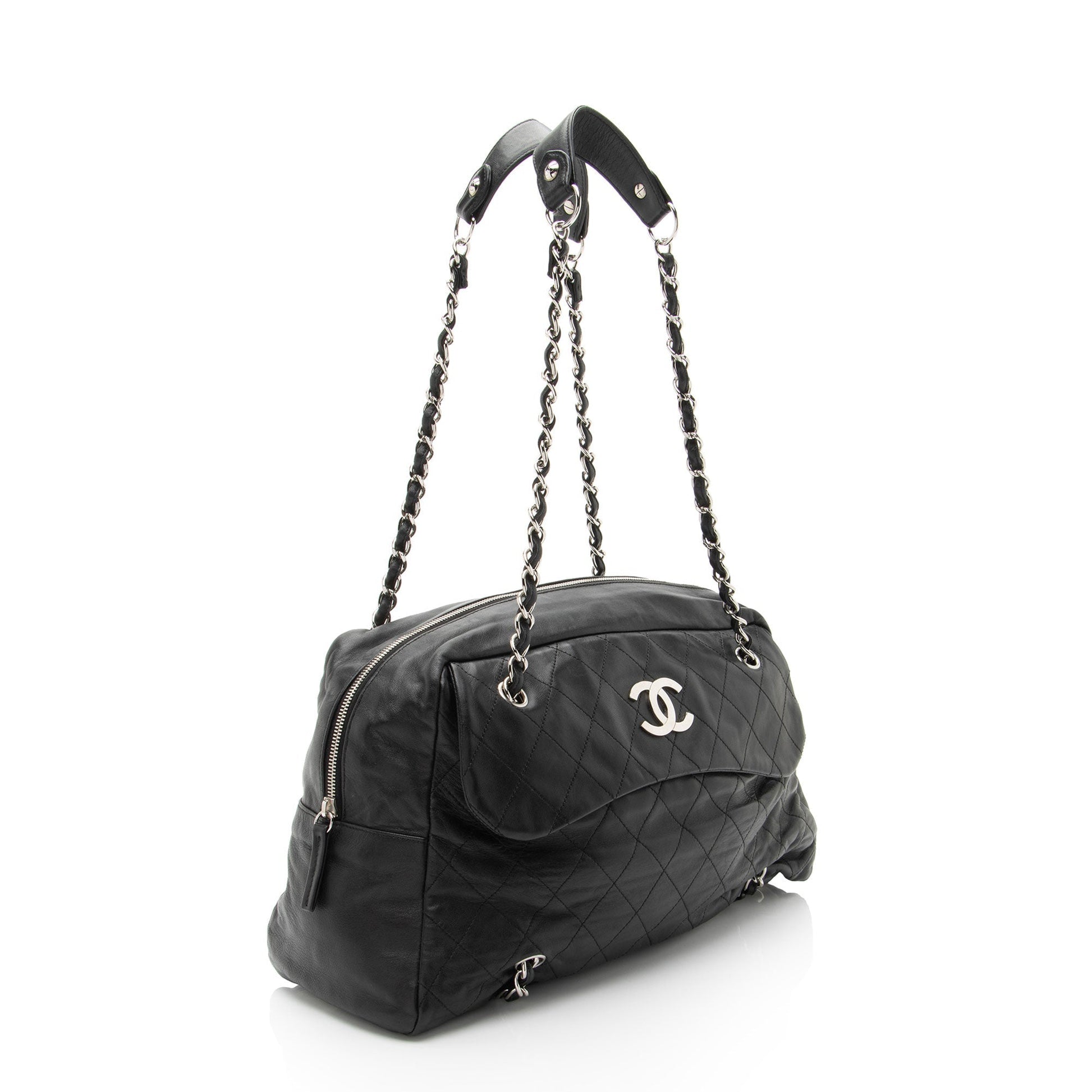 Chanel Lambskin Around Flap Tote Bag