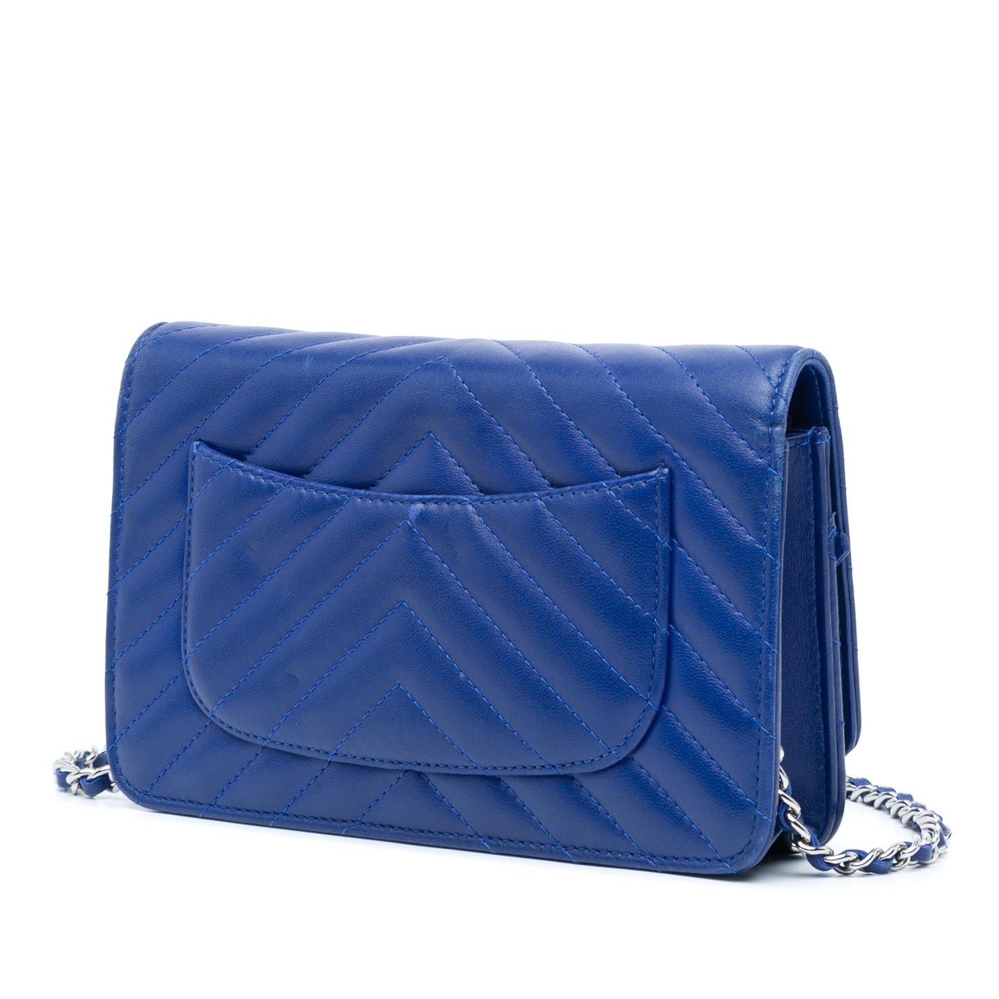 Chanel Lambskin Chevron Trendy On Wallet Case