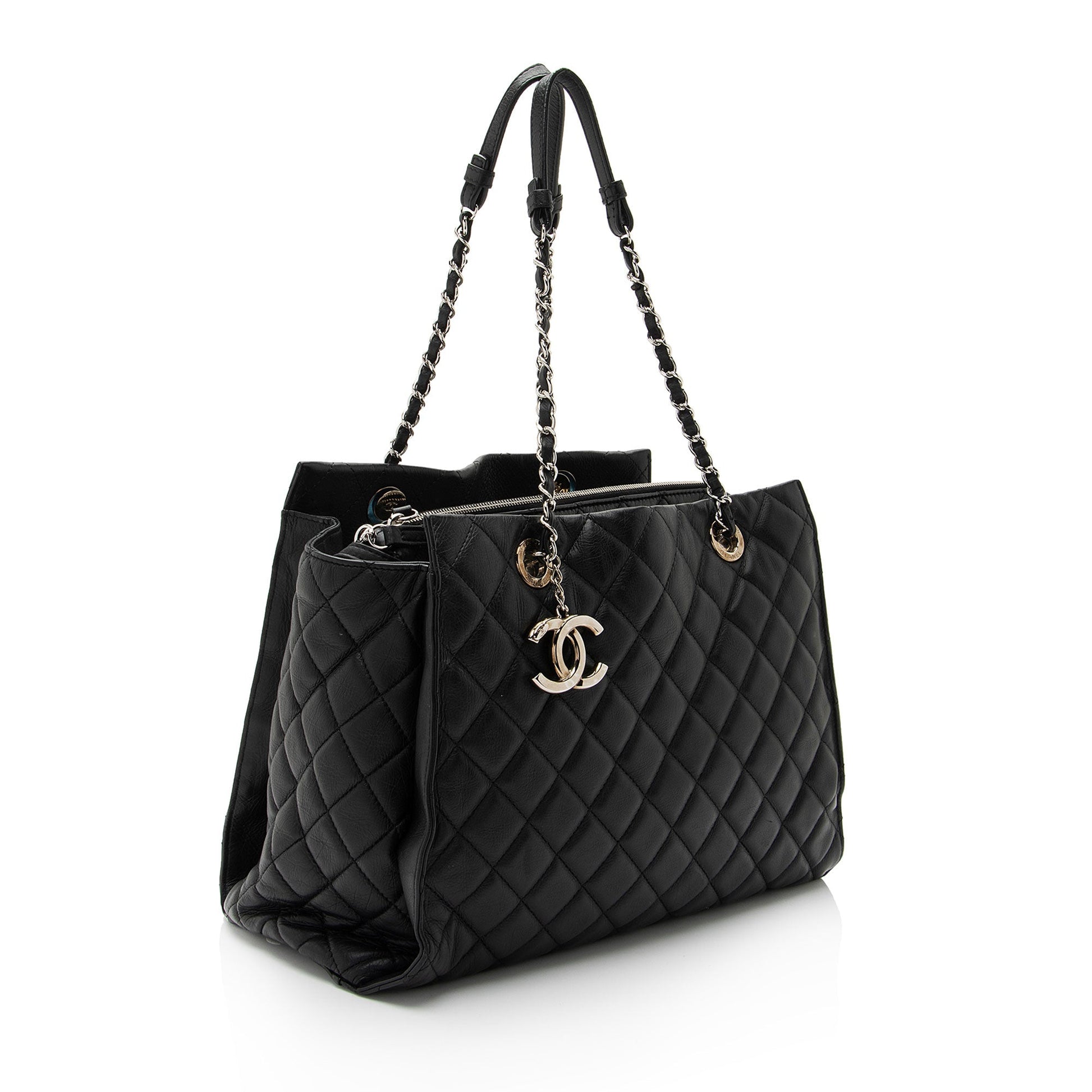 Chanel Lambskin Chic & Soft CC Shopping Tote Bag
