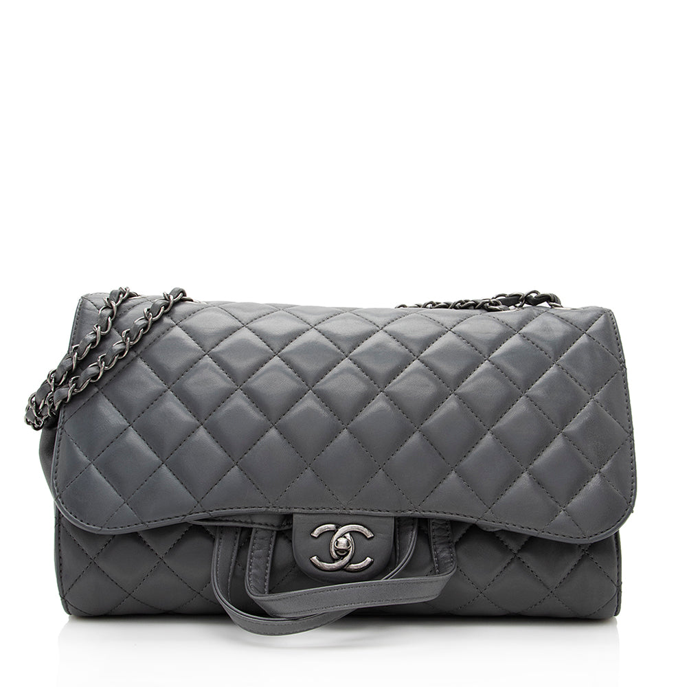 Chanel Lambskin Classic Drawstring Shopper Flap - Jewelry