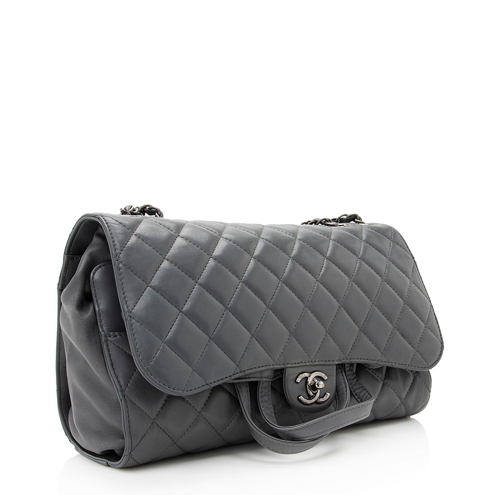Chanel Lambskin Classic Drawstring Shopper Flap - Jewelry