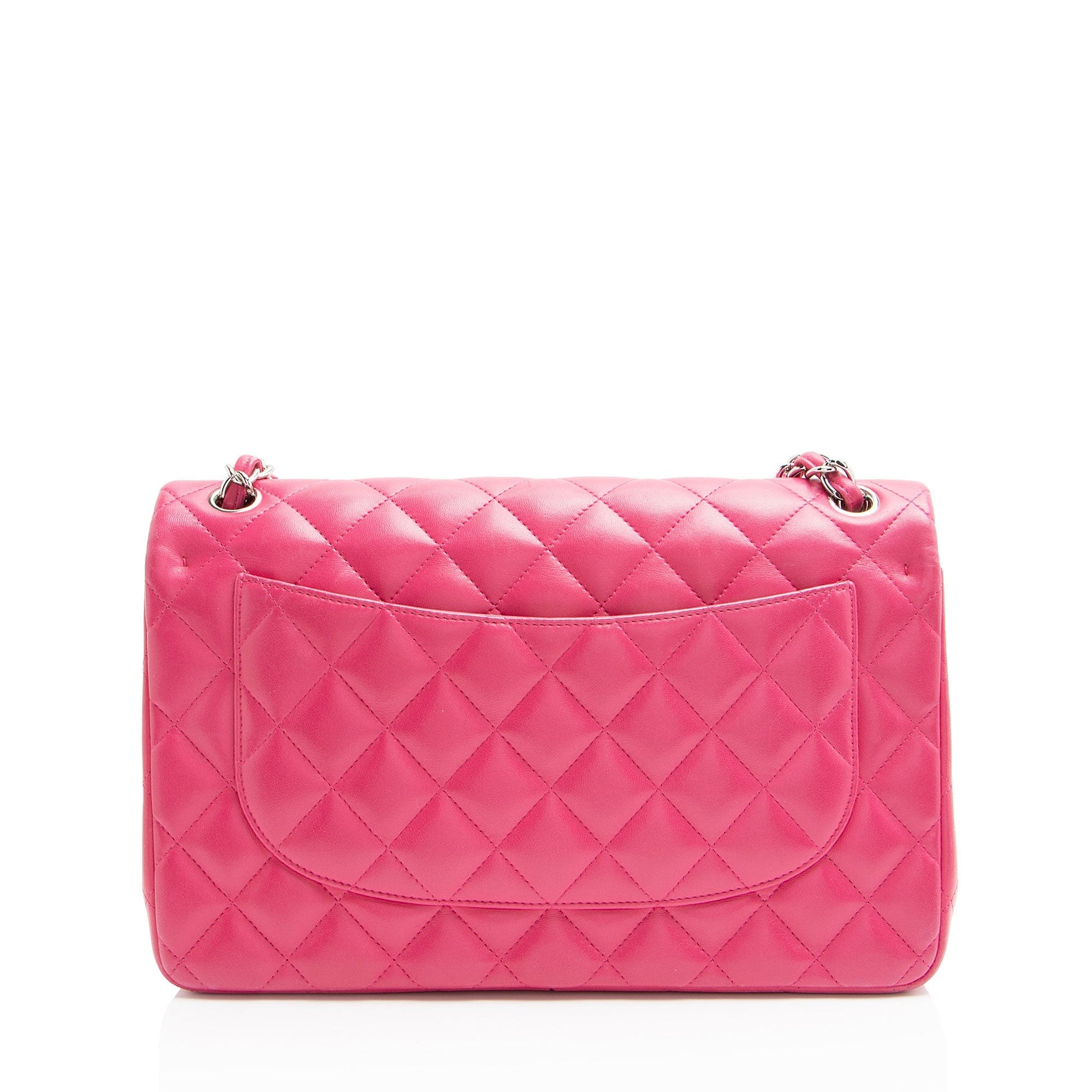 Chanel Lambskin Classic Jumbo Double Flap Shoulder Bag
