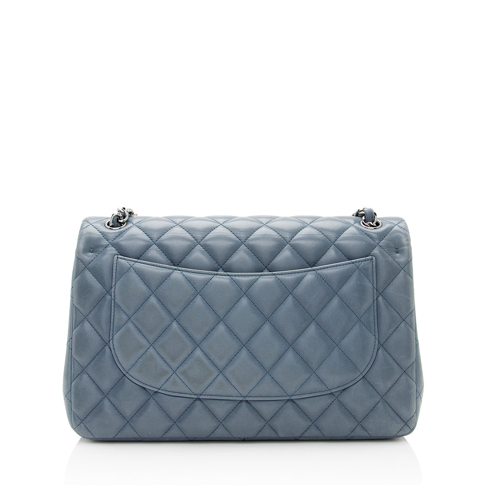 Chanel Lambskin Classic Jumbo Double Flap SHF Shoulder Bag 3