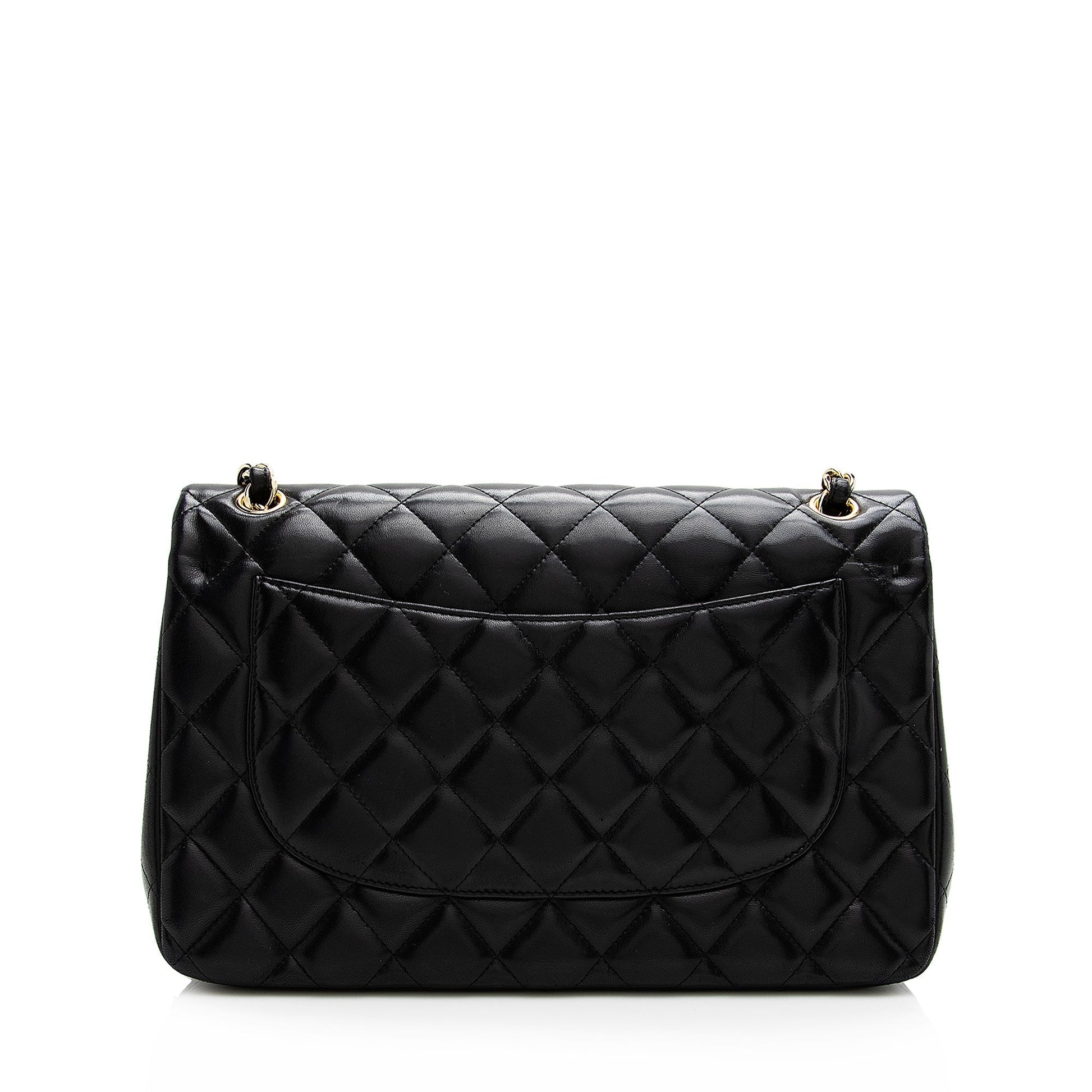 Chanel Lambskin Classic Jumbo Double Flap SHF Shoulder Bag 4