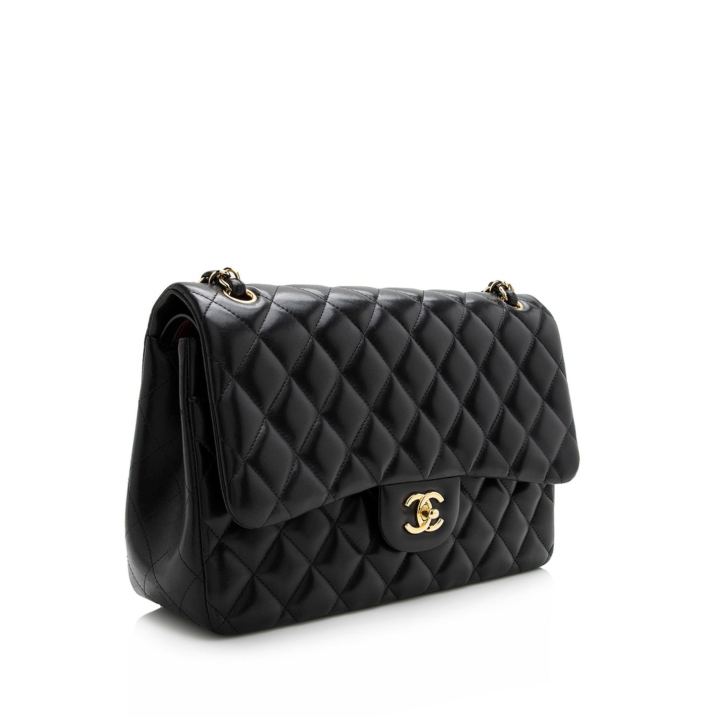 Chanel Lambskin Classic Jumbo Double Flap SHF Shoulder Bag 4