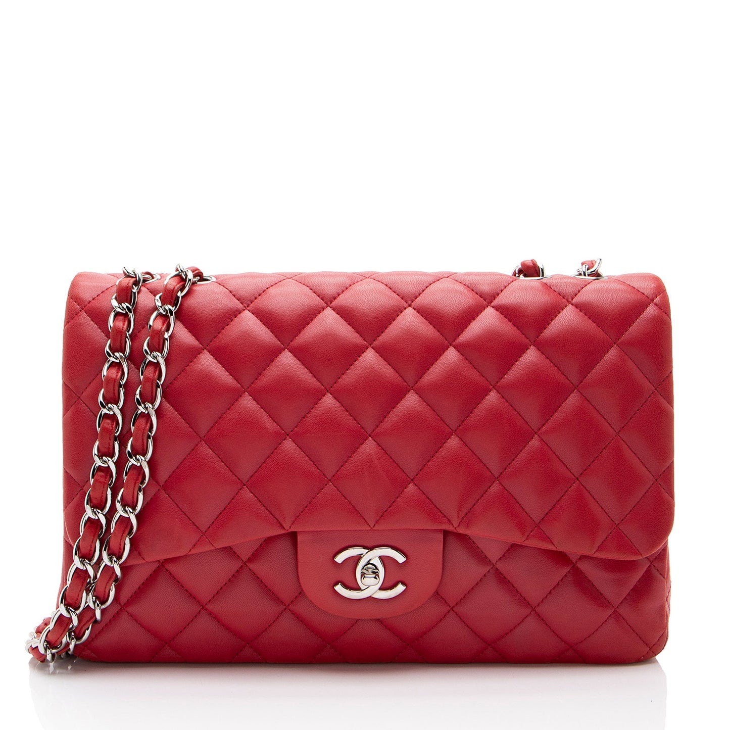 Chanel Lambskin Classic Jumbo Single Flap Shoulder Bag