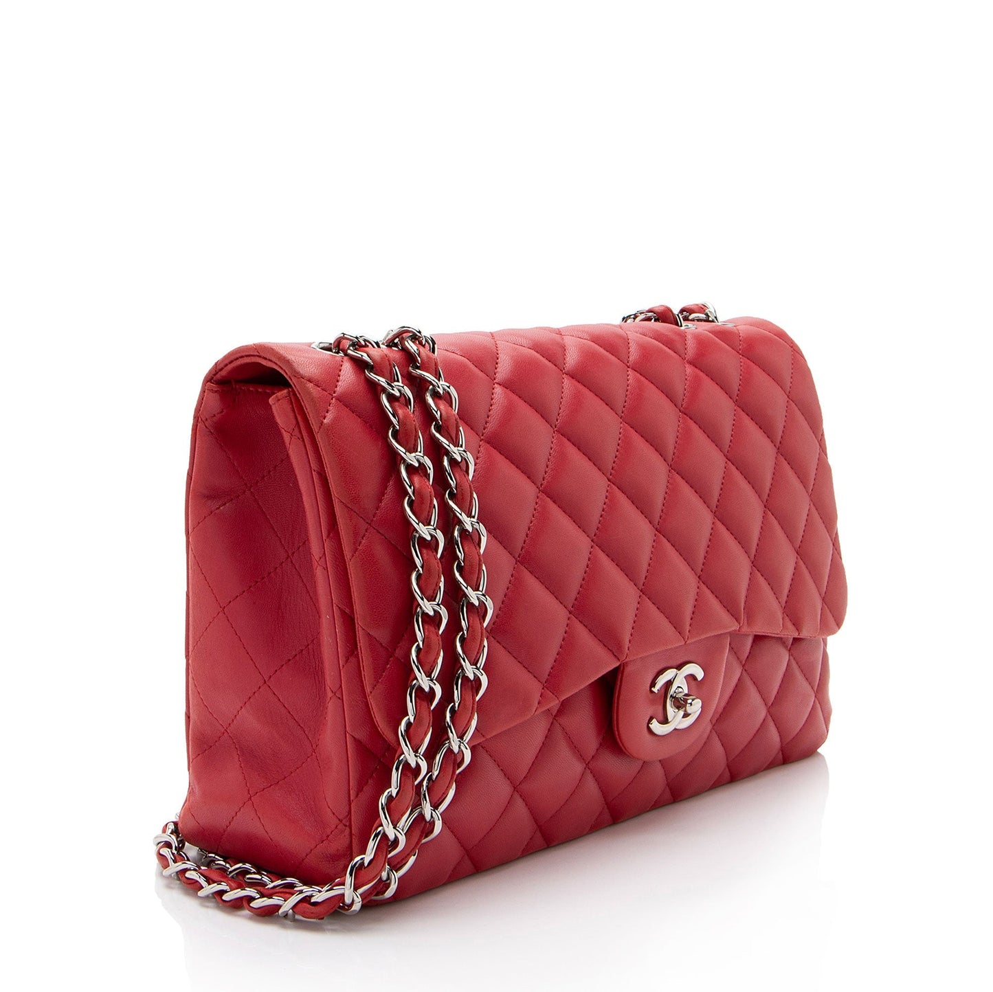 Chanel Lambskin Classic Jumbo Single Flap Shoulder Bag