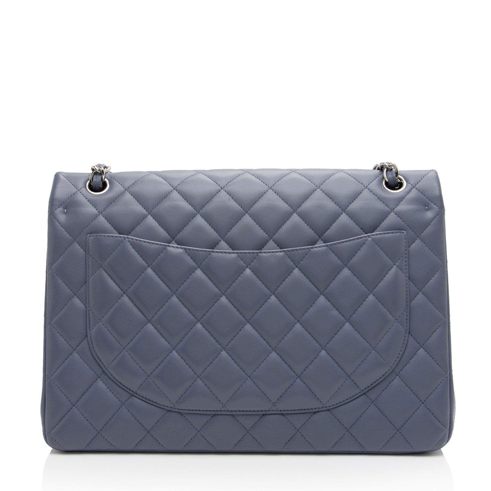 Chanel Lambskin Classic Maxi Double Flap SHF-mATEJl Shoulder Bag