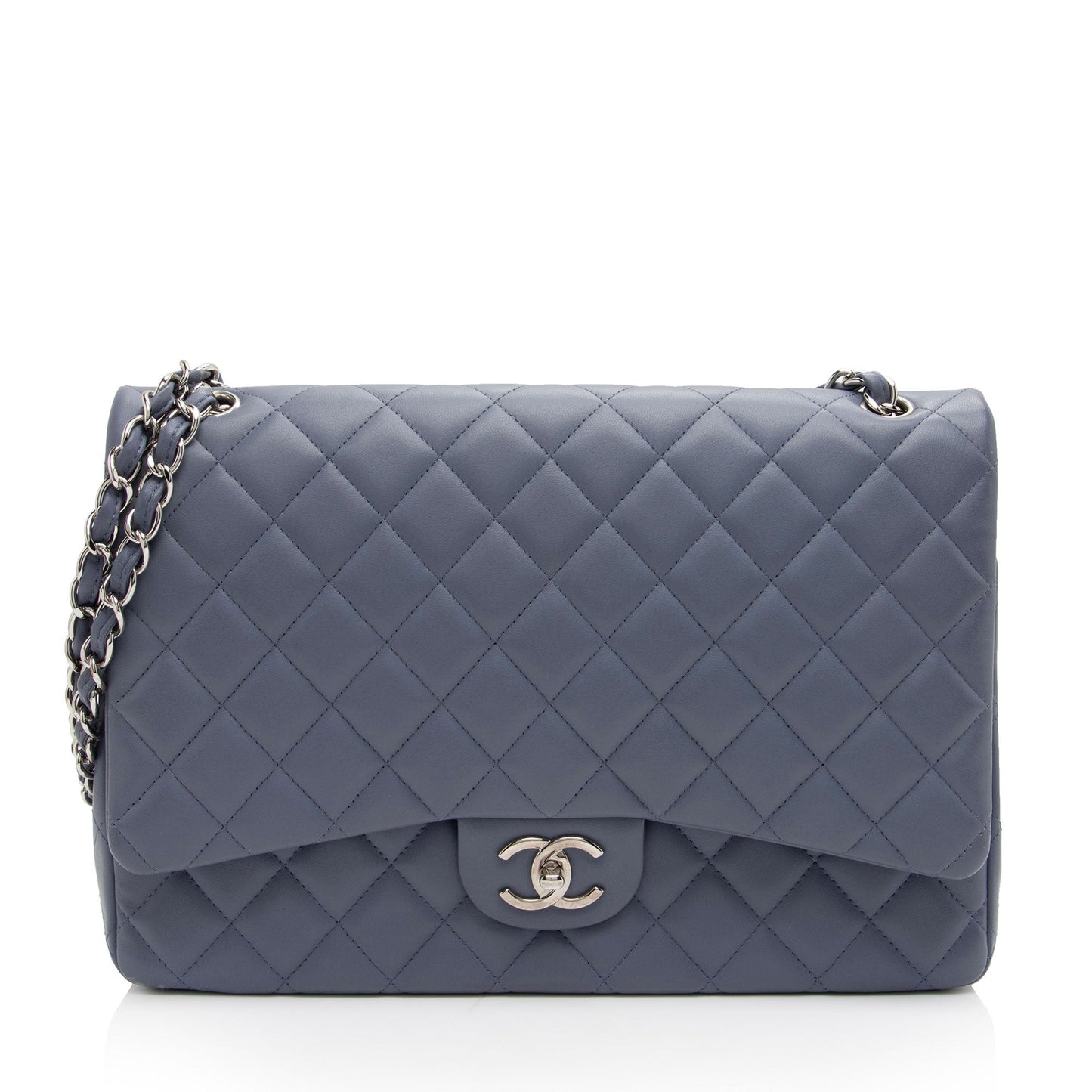 Chanel Lambskin Classic Maxi Double Flap SHF-mATEJl Shoulder Bag