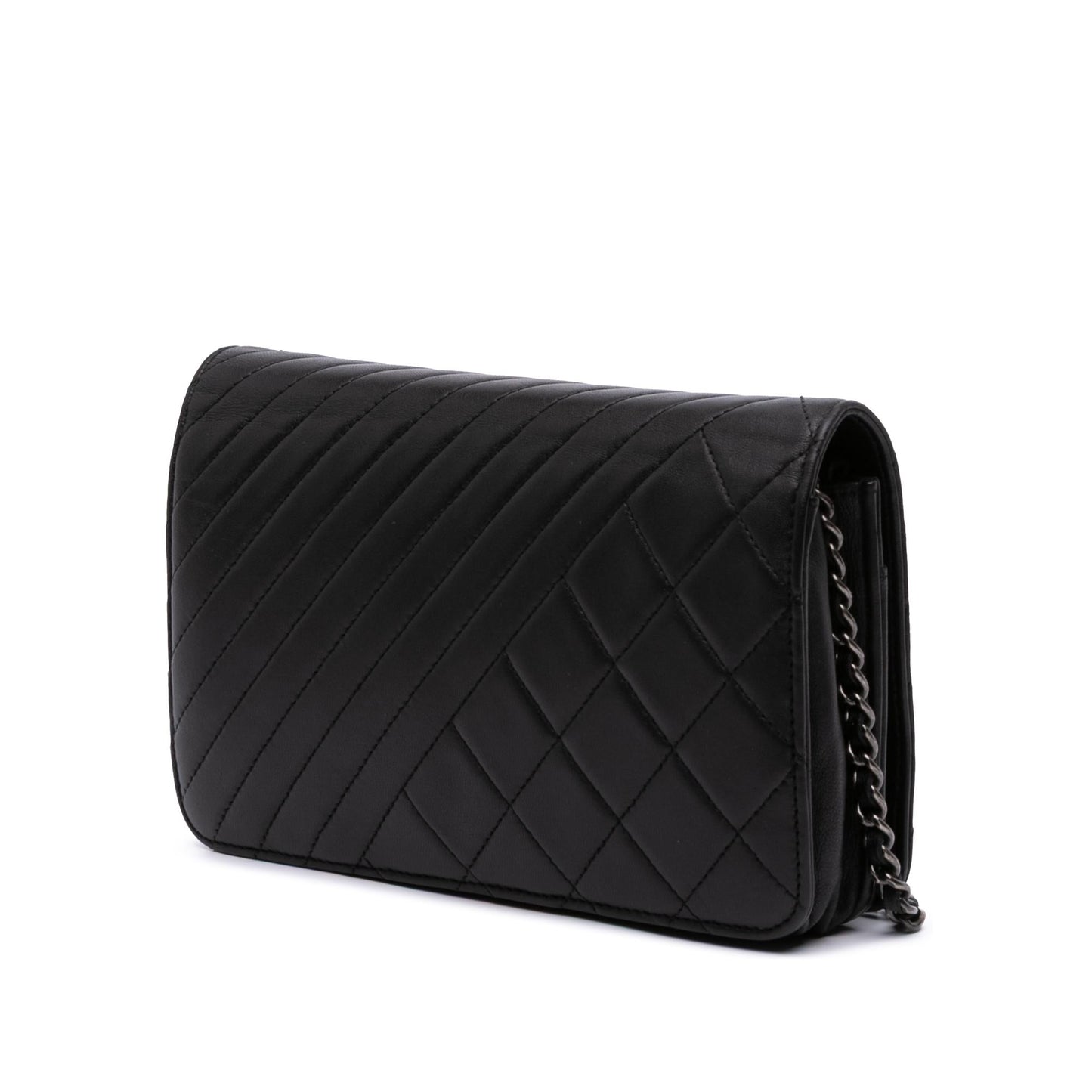 Chanel Lambskin Coco Boy On Wallet Case Chain 2