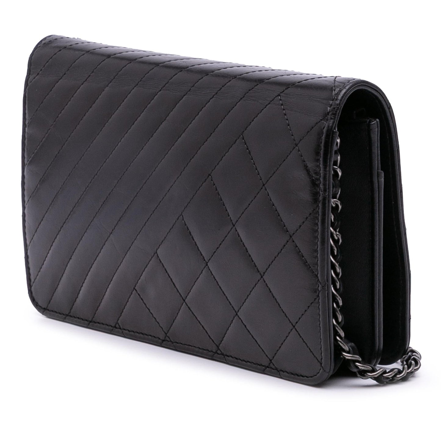 Chanel Lambskin Coco Boy On Wallet Case Chain 4