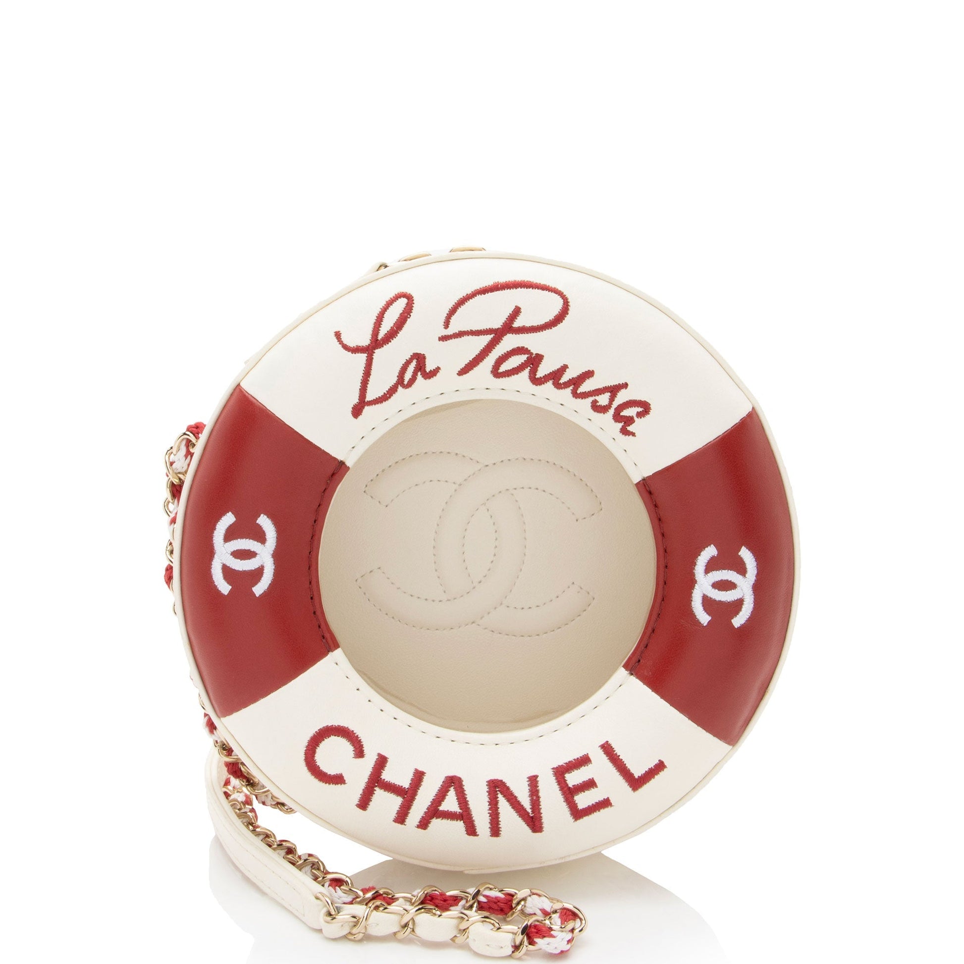 Chanel Lambskin Coco Lifesaver Round Crossbody Bag