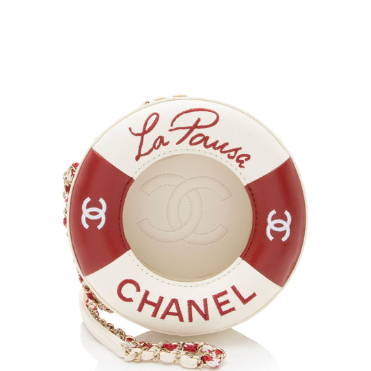 Chanel Lambskin Coco Lifesaver Round Crossbody Bag