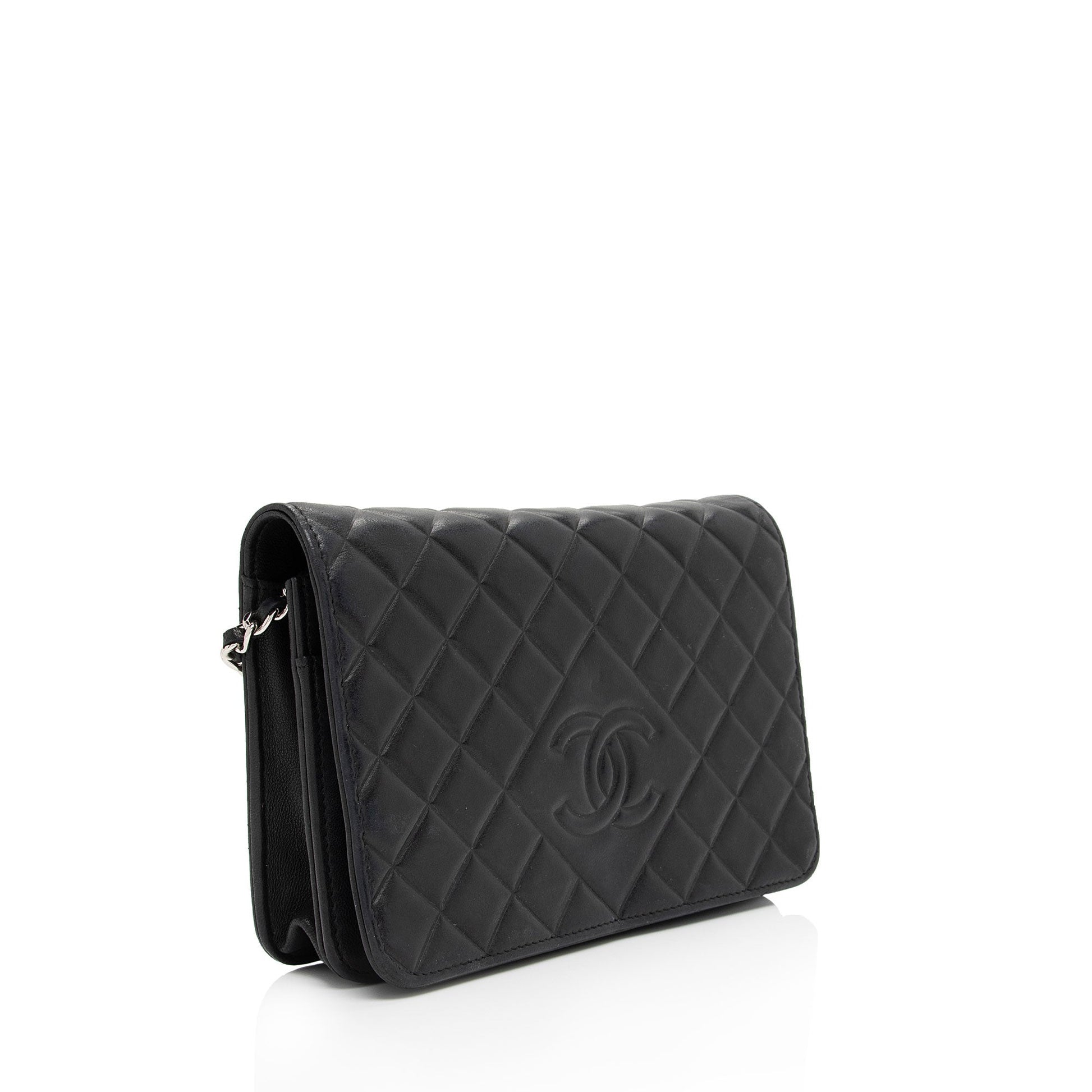 Chanel Lambskin Diamond CC On SHF-yFwMhh Wallet Case