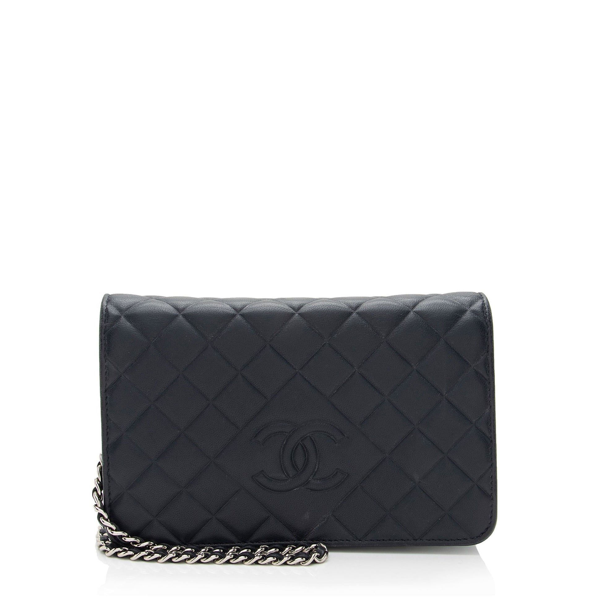 Chanel Lambskin Diamond CC on Wallet Case