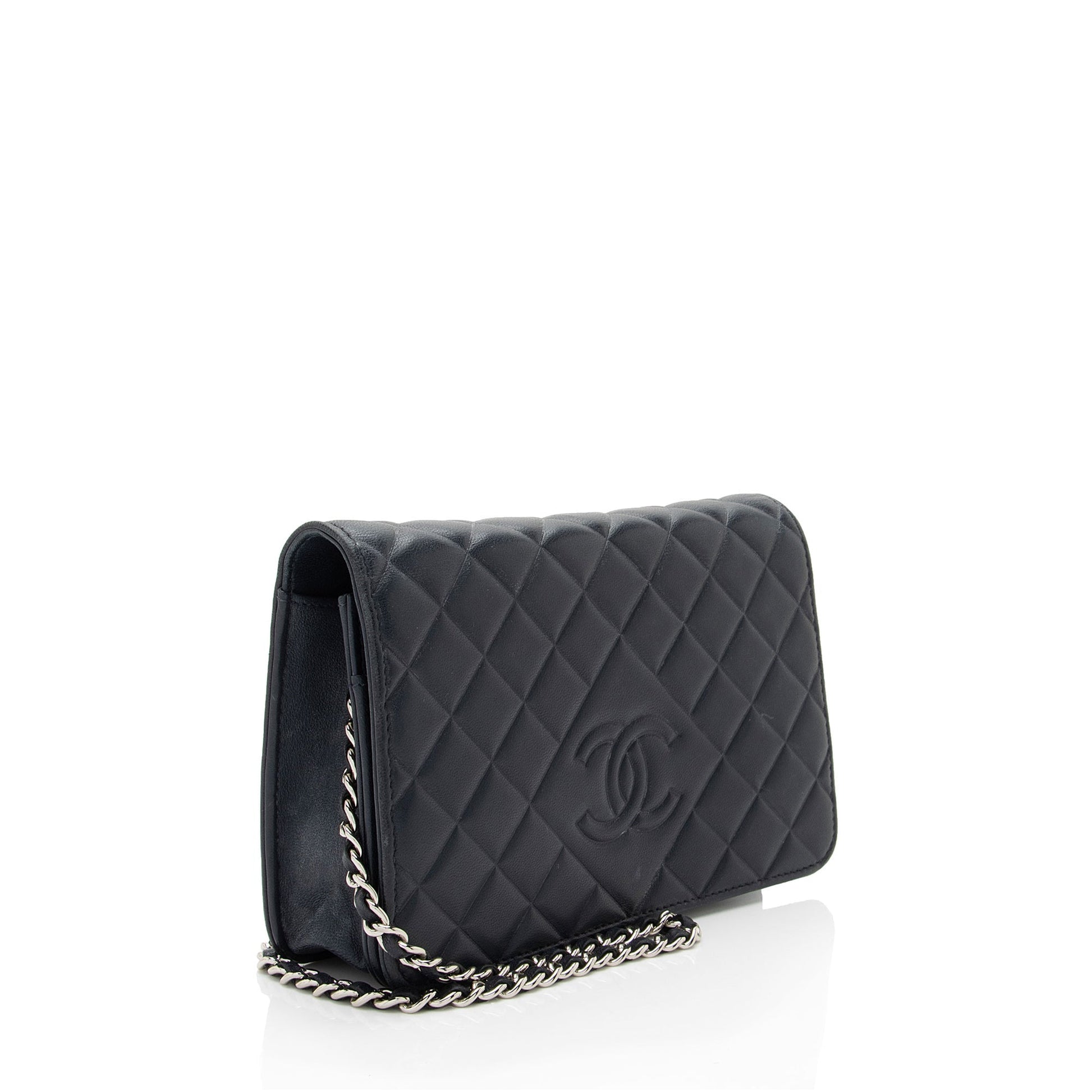 Chanel Lambskin Diamond CC on Wallet Case