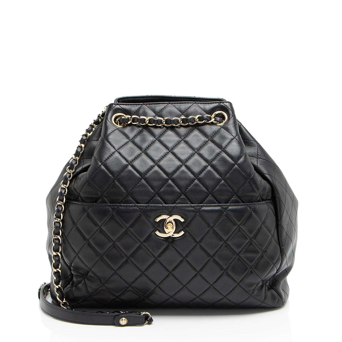 Chanel Lambskin Drawstring Bucket Jewelry
