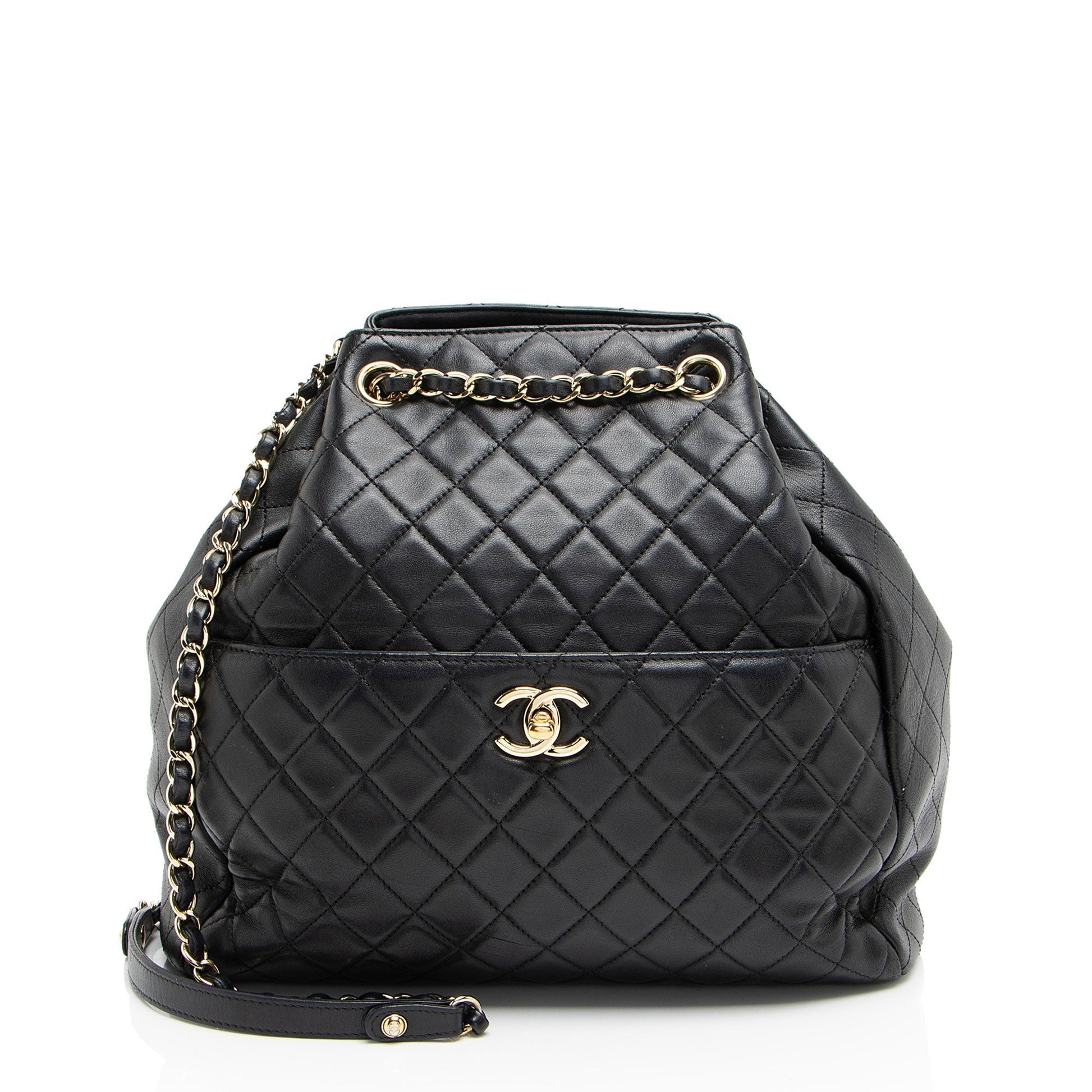 Chanel Lambskin Drawstring Bucket Jewelry