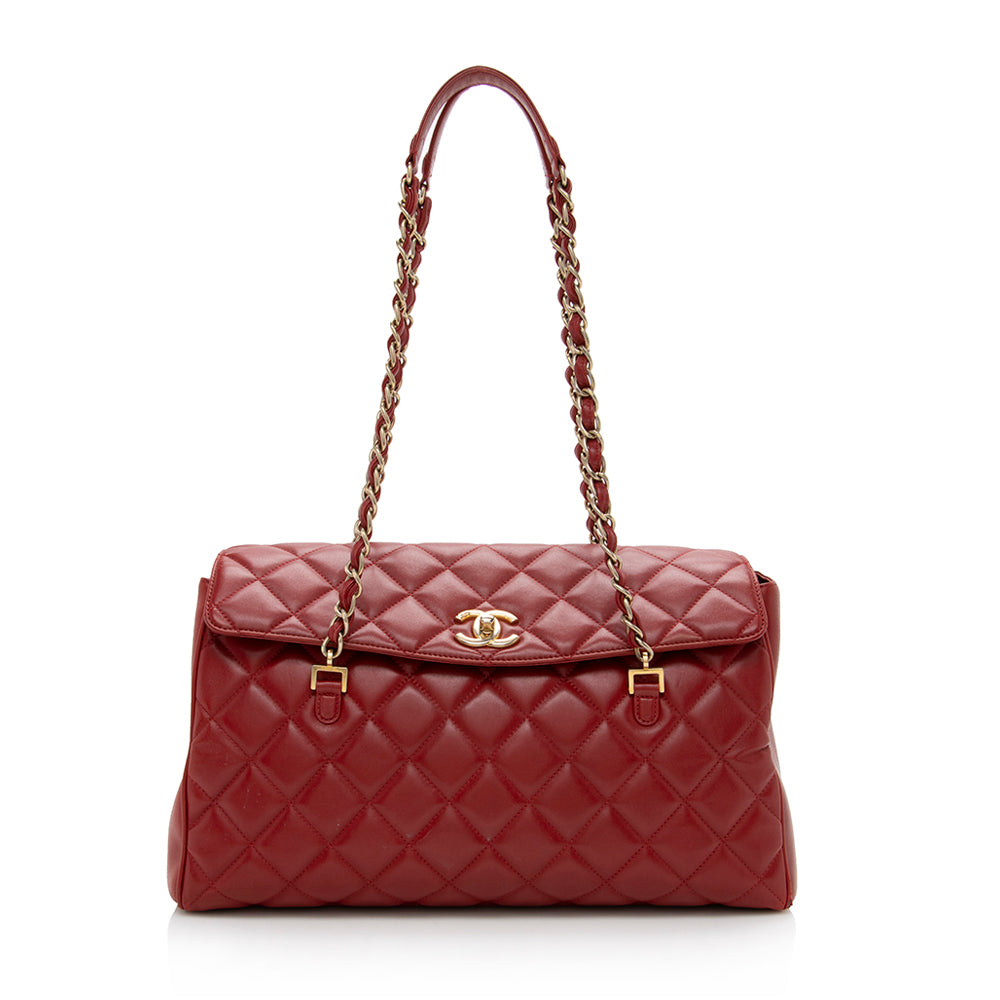Chanel Lambskin Flap CC SHF Shoulder Bag