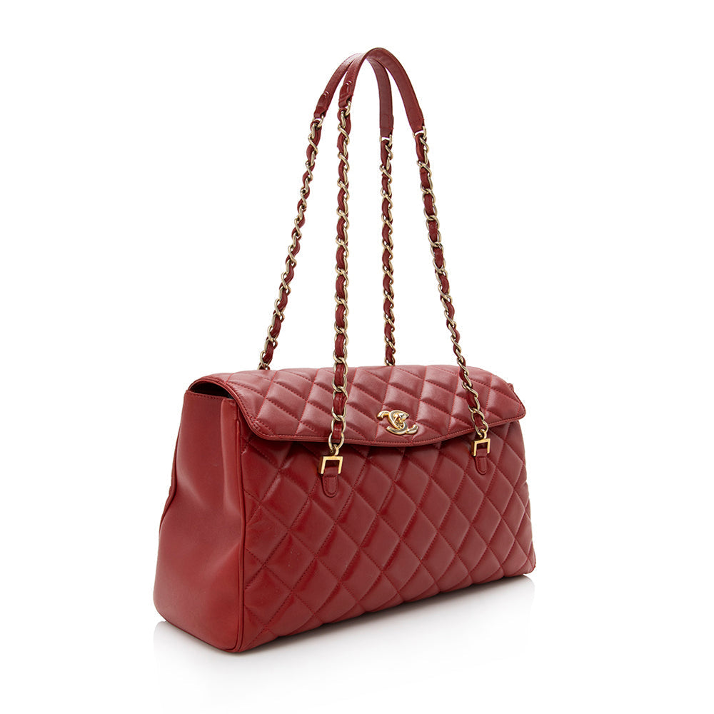 Chanel Lambskin Flap CC SHF Shoulder Bag