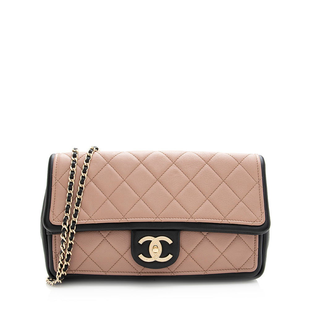 Chanel Lambskin Graphic Flap SHF Shoulder Bag