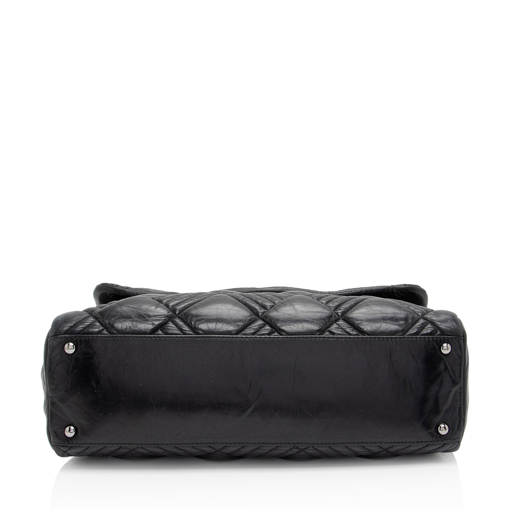 Chanel Lambskin In and Out Maxi Flap Bag (SHF-A4kgjG)